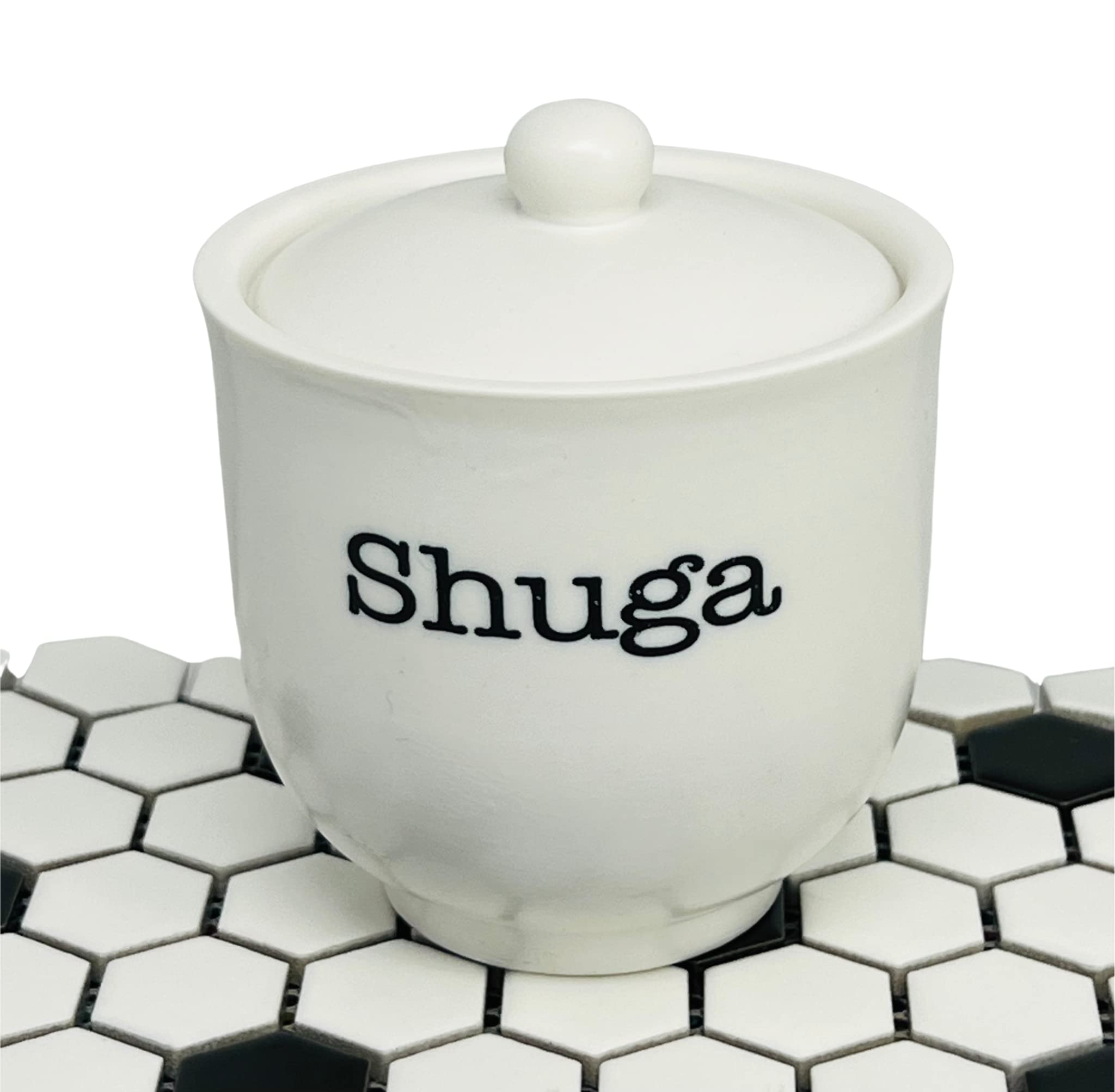 Twerp Sugar Bowl | Cute Ceramic Shuga Dish With Lid | Perfect Hostess Gift Or Housewarming Gift