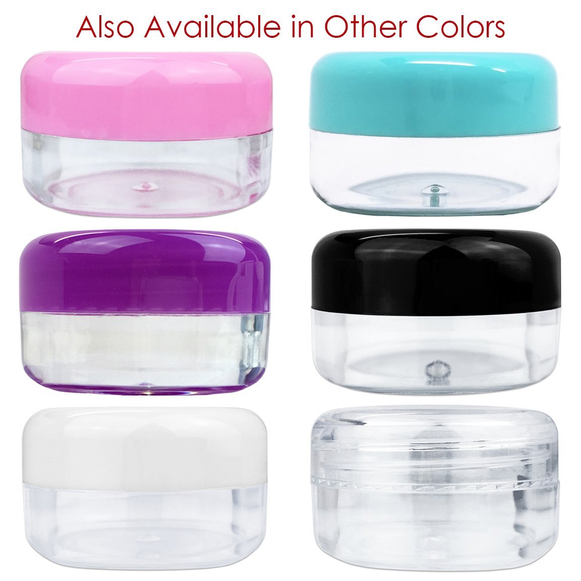 (Quantity: 24 Pieces) Beauticom 15G/15ML (0.5oz) Round Clear Jars with Screw Cap Lid for Lotion  Creams  Toners  Lip Balms  Makeup Samples - BPA Free