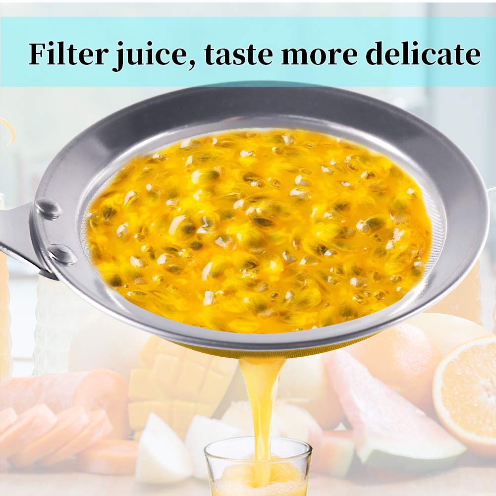Newness Fine Mesh Skimmer Spoon (5 Pack), Professional 304 Stainless Steel Hot Pot Fat Strainer For Oil Filter Skimming Grease A