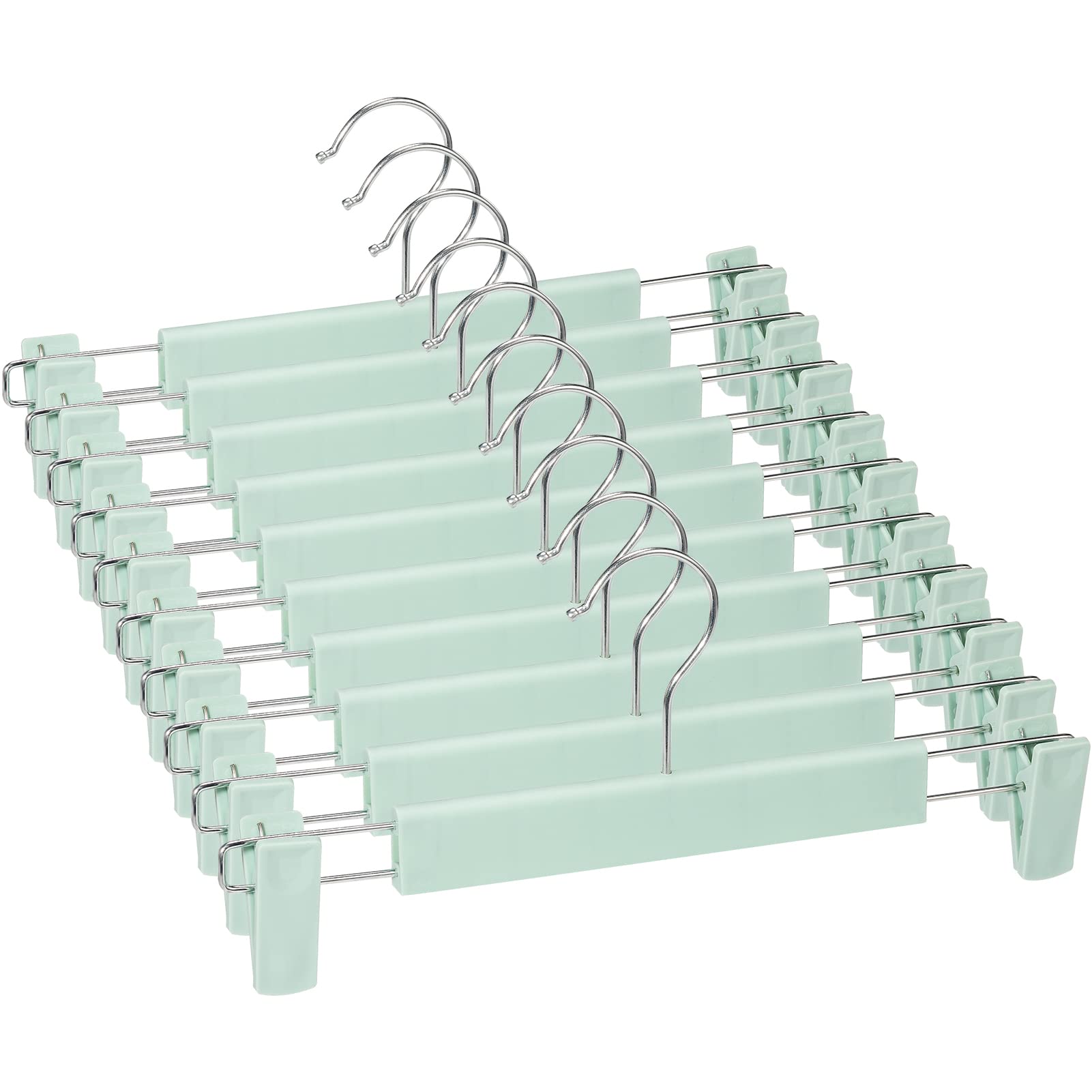 Lamitocs Skirt Hangers,Pants Hangers With Clips,360     Swivel Hooks Space Saving Hangers For Pants, Skirts, Clothes, Jeans (10P