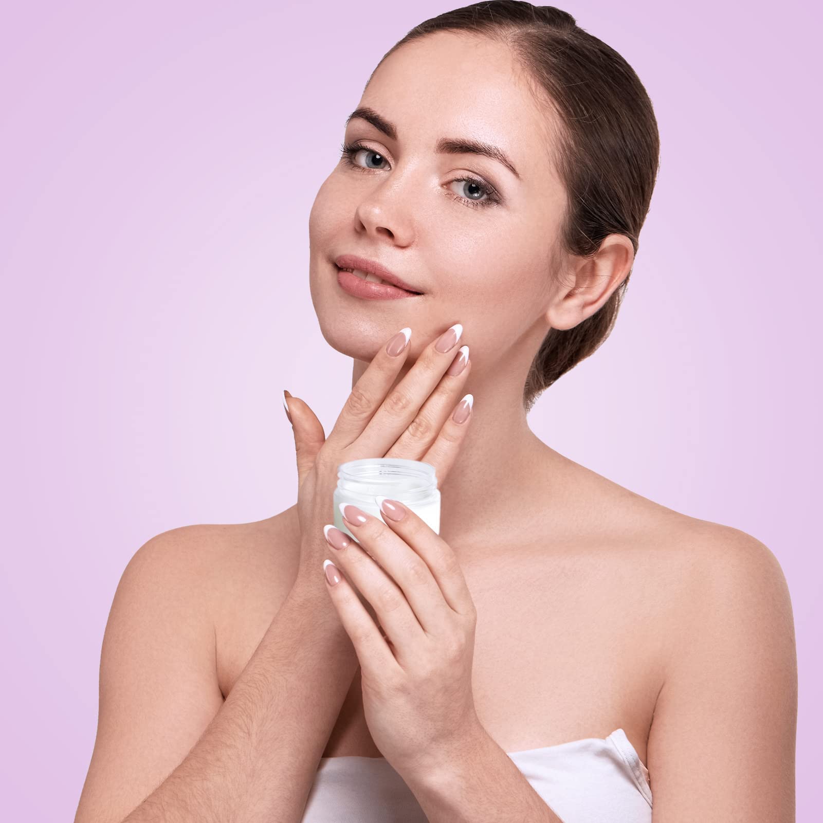 50 Pack 1 Oz Plastic Jars Round Clear Cosmetic Container Jars With Lids, Eternal Moment Plastic Slime Jars For Lotion, Cream, Oi