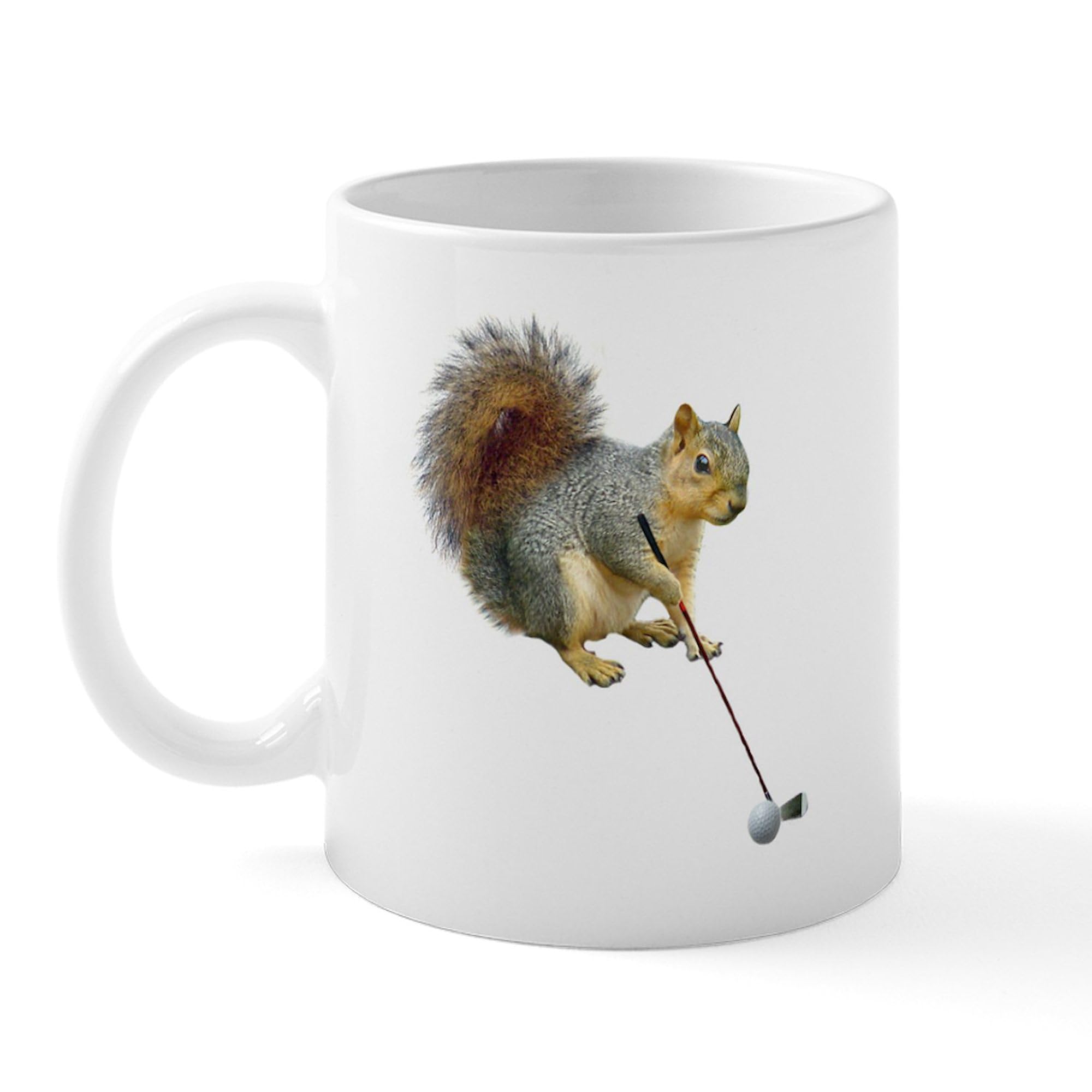 CafePress Golfing Squirrel Mug 11 oz (325 ml) Ceramic Coffee Mug