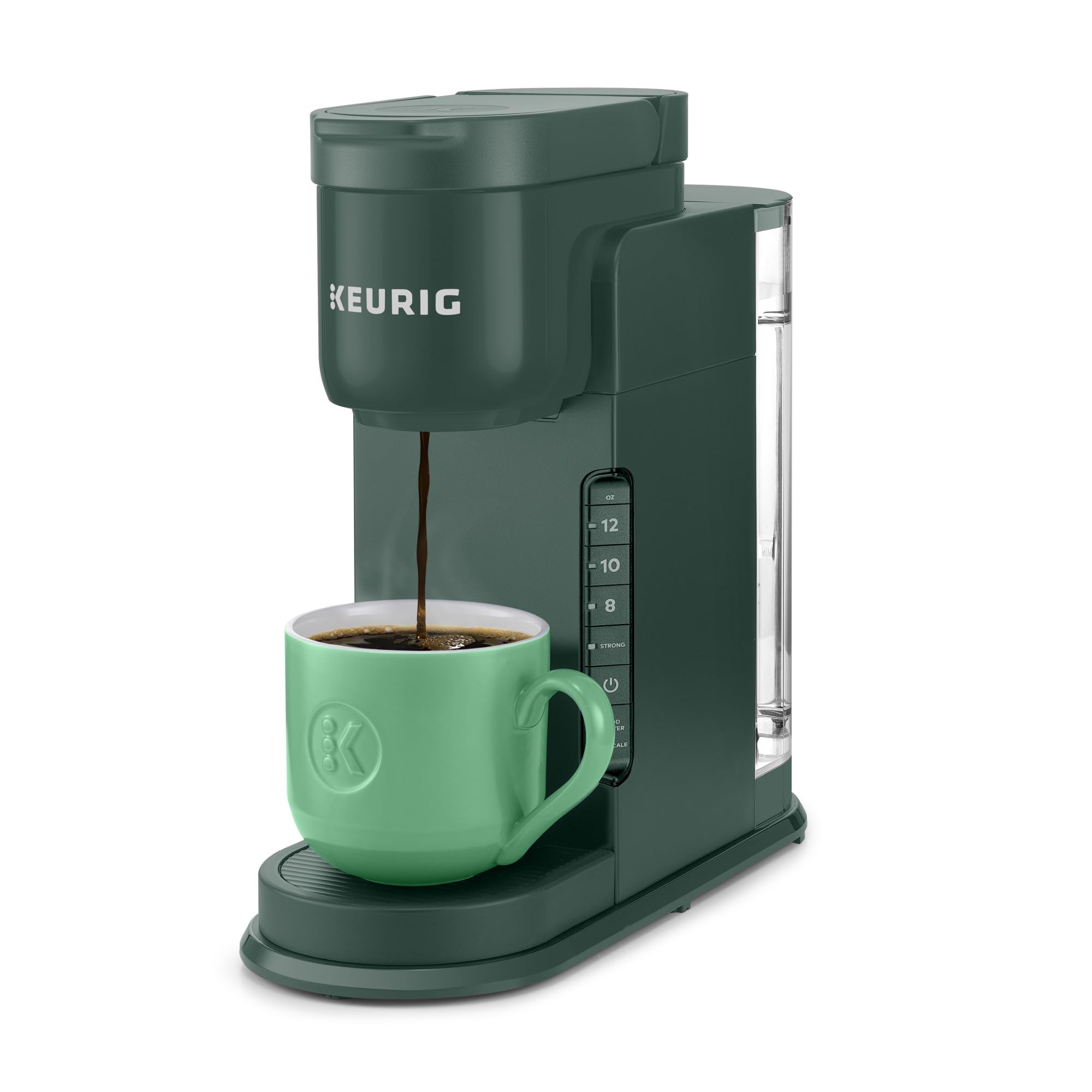 Keurig K-Express Single Serve K-Cup Pod Coffee Maker, 3 Brew Sizes, Strong Button Feature, 42oz Removable Reservoir, Evergreen