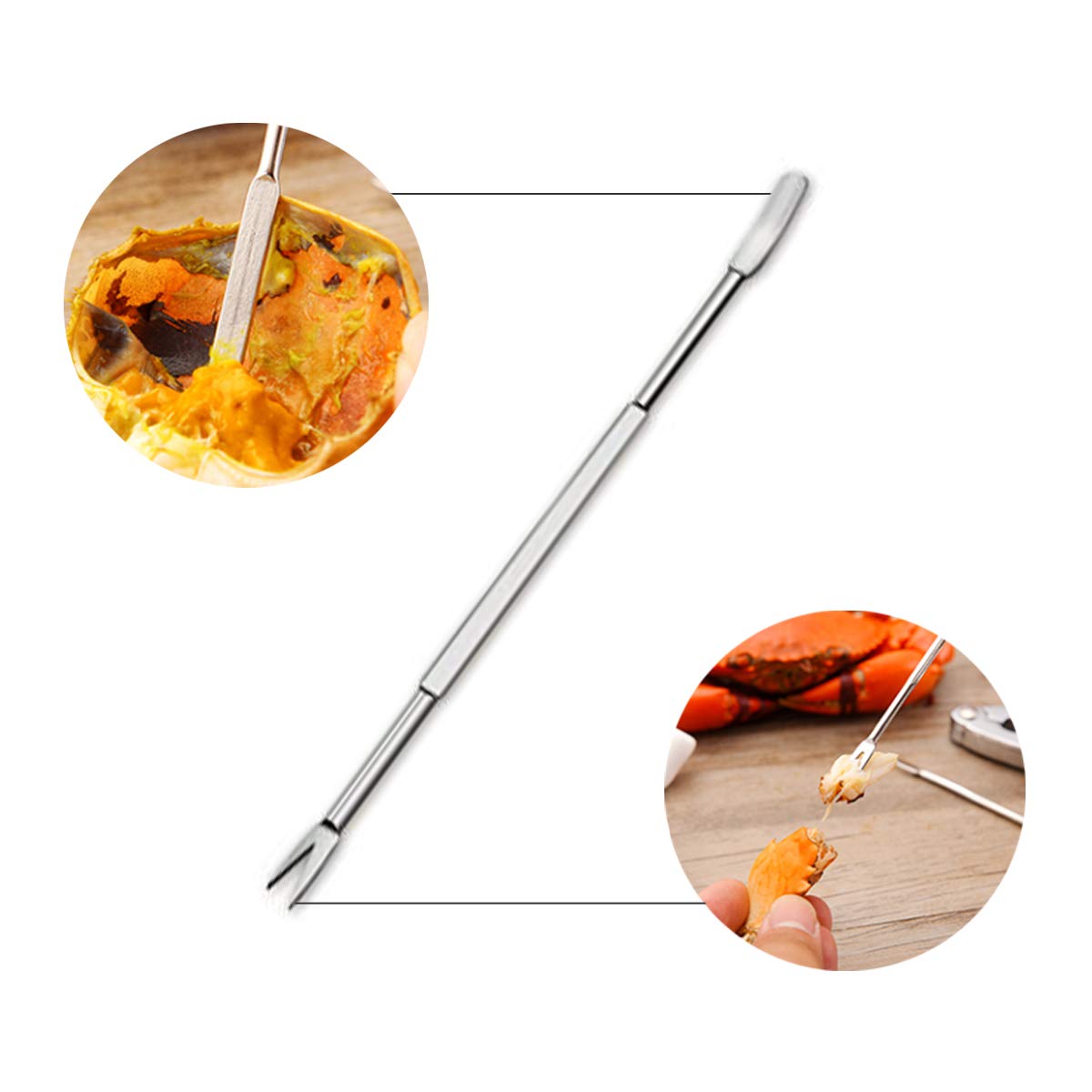 Artcome 12 Pieces Seafood Tools Set Including 2 Lobster Crab Crackers And 10 Forks