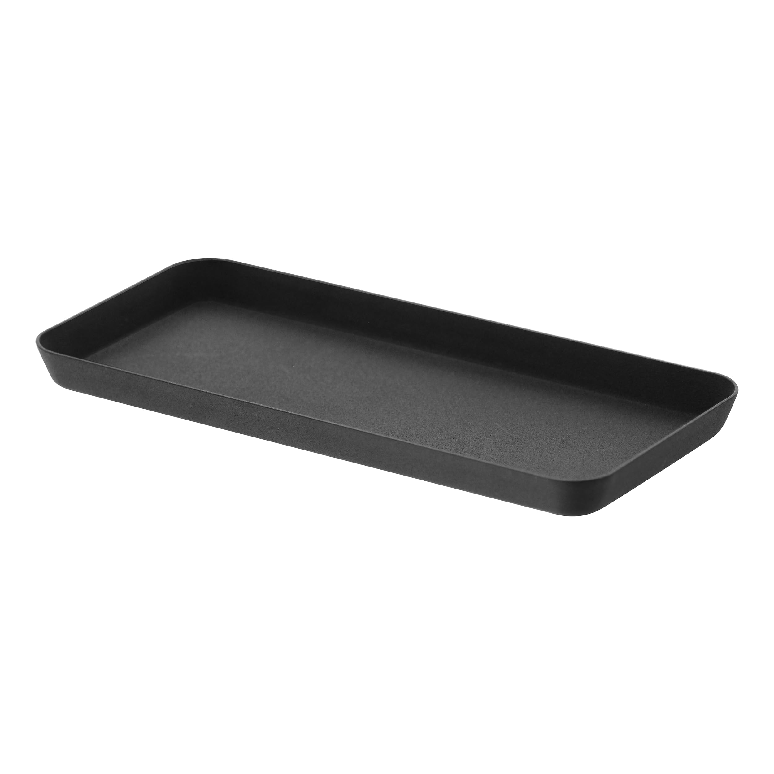 Yamazaki Home Tower Amenity Tray L Black, Flat,3.5''L X 3.5''W X 1.6''H