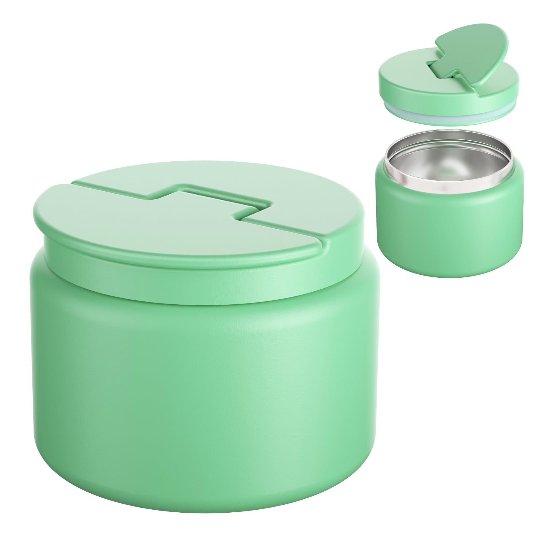 Godobo 14.5oz Soup Thermo for Hot Food Kids Vacuum Insulated Food Jar TwistFree Soup Thermo for Hot Food Kids Leakproof Stainle