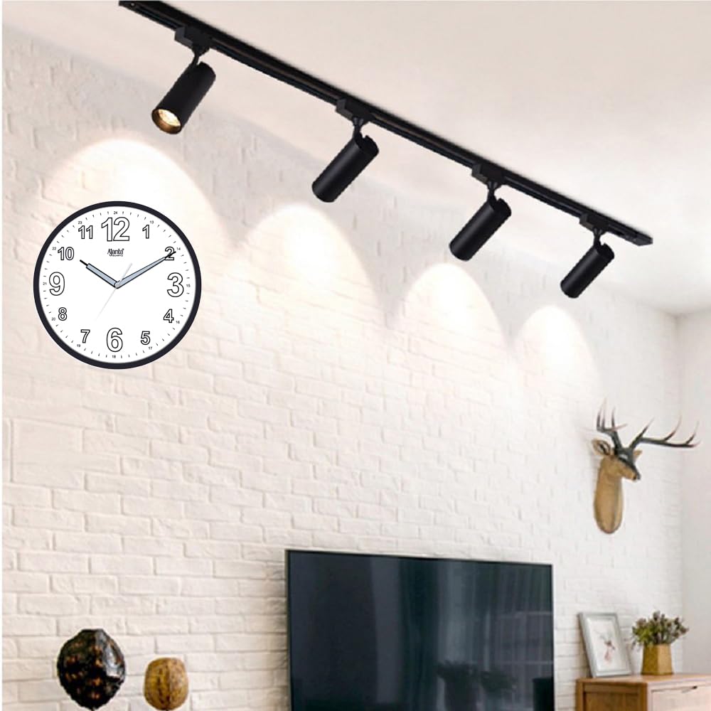 Ajanta Night Glow Radium Plastic Analog Wall Clock (310 X 44 X 310 Mm)(Matt Black)