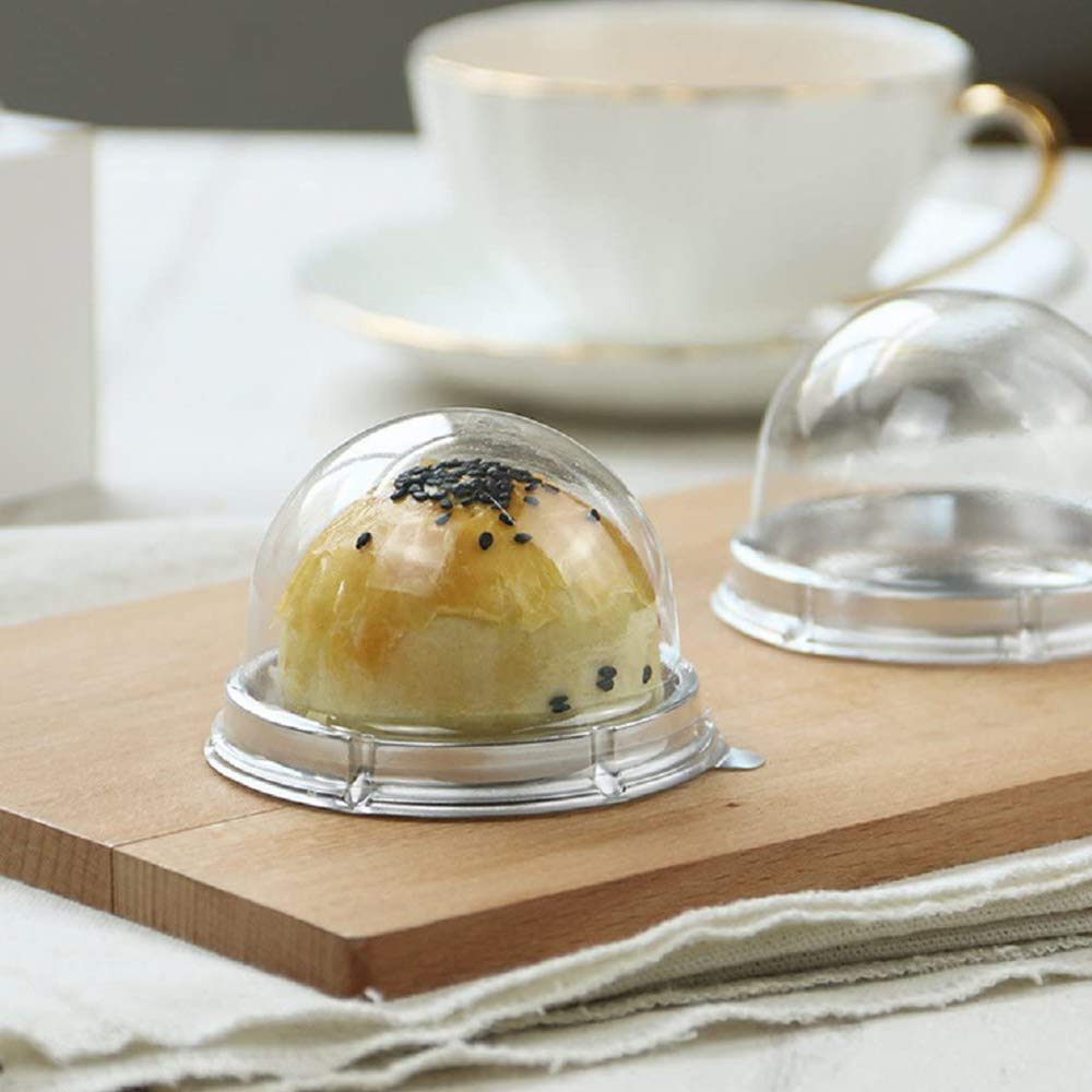 Echodone 50 Set Clear Plastic Mini Cupcake Boxes Muffin Pod Dome Muffin Single Container Box Wedding Birthday Gifts Boxes Suppli