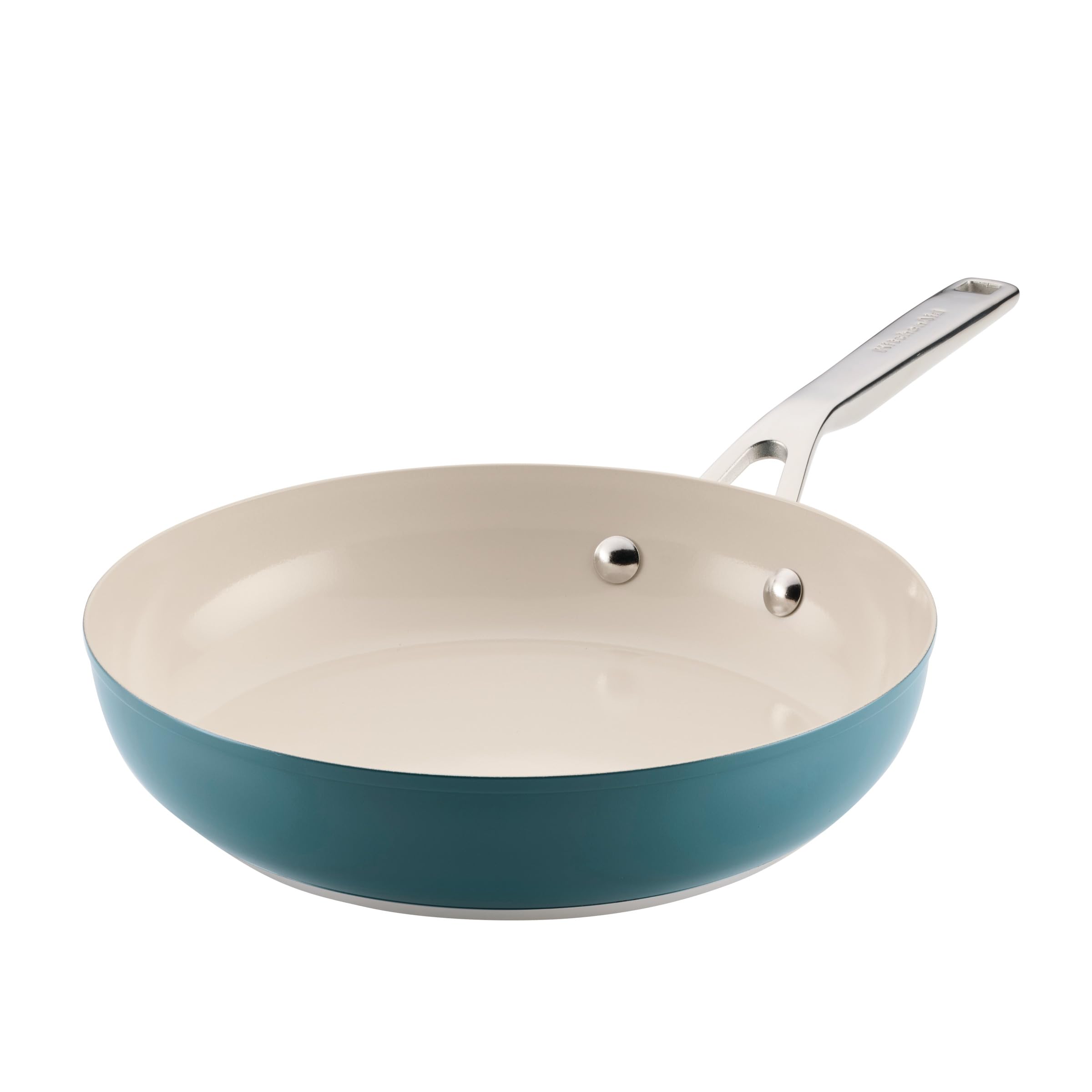 KitchenAid ColorFinished Stainless Steel 3Ply Base Stainless Steel Frypan, Skillet, Induction Suitable, 9.5Inch Frying Pan  