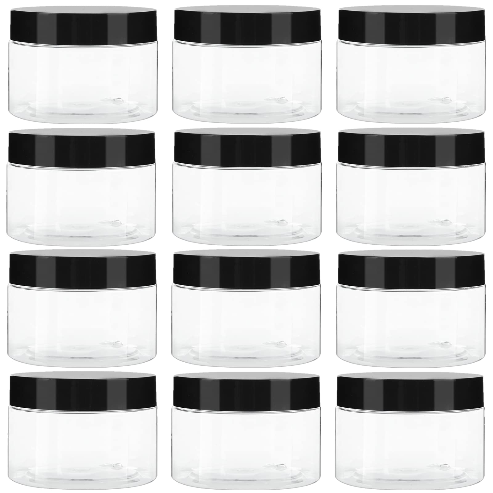 36 Pack 1 Oz Small Plastic Container Jars With Lids And Labels Bpa Free, Tuzazo Empty Round Clear Cosmetic Containers Plastic Sl