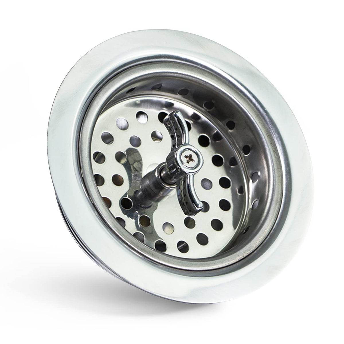 Highcraft 9763 Kitchen Sink (3-1/2 Inch) Stainless Steel Drain Assembly With Strainer Basket Spin And Seal With Threaded Stopper