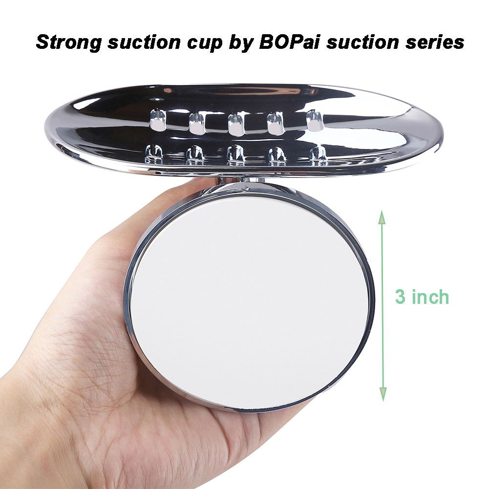 BOPai Elegant Suction Soap Dish for Shower  Powerful Vacuum Suction Cup Soap Holder  Bathroom Kitchen?