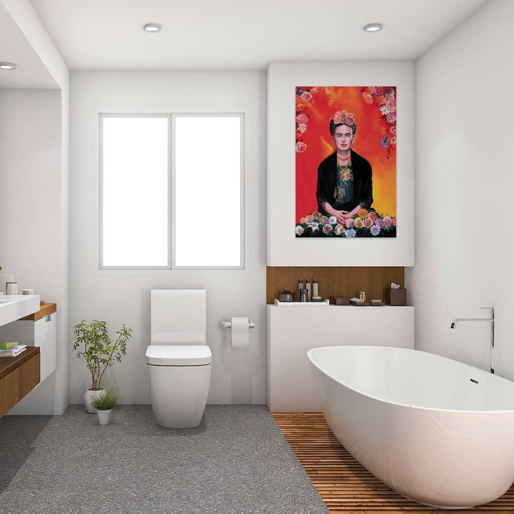 New York Art Publishing Frida Kahlo Poster (Painting) Printed On Paper 24X36In Meditation With Flowers - Ships From The Us