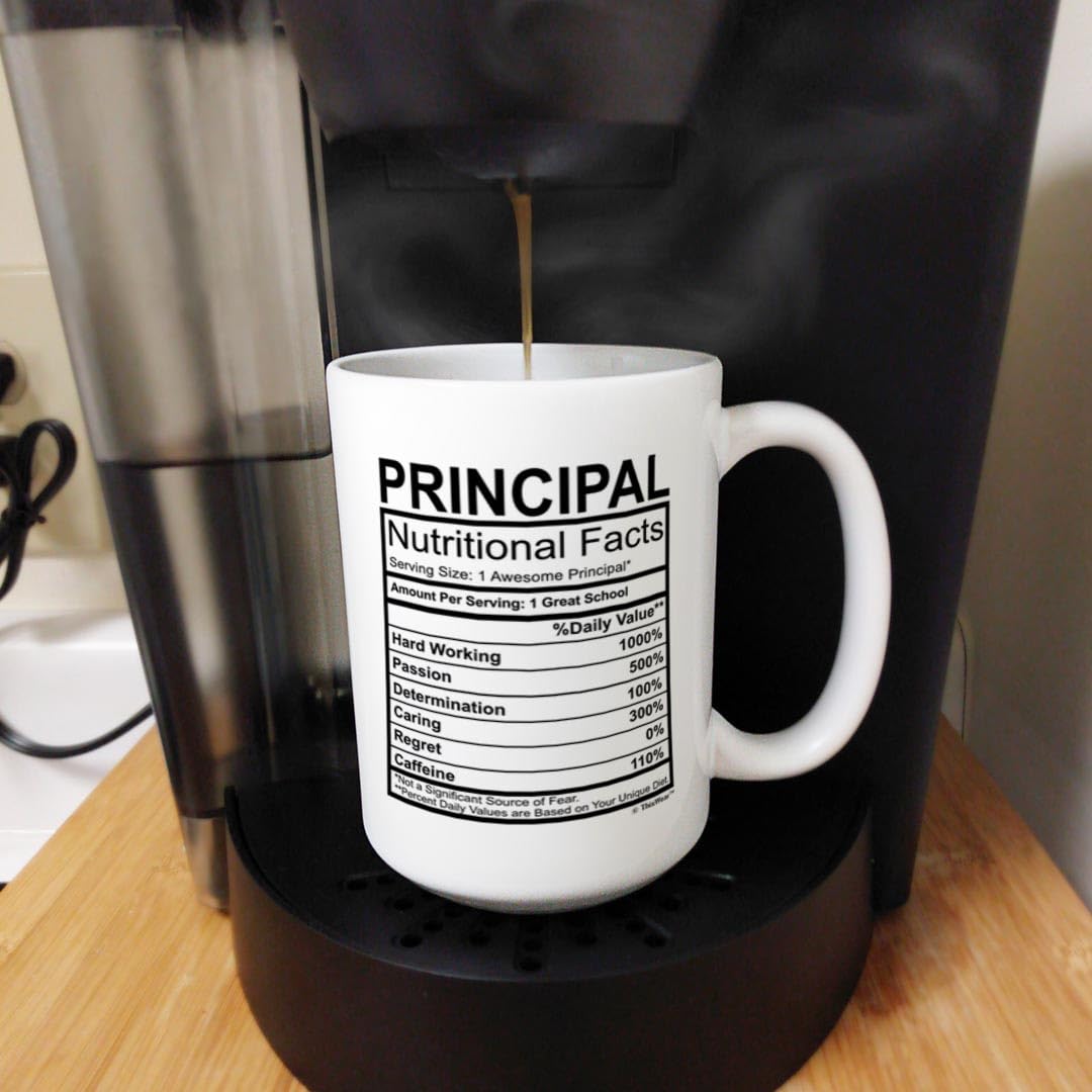 Thiswear Principal Appreciation Gifts Principal Nutritional Facts Mug Best Principal Gifts For Women Or Men Principal Cup Princi