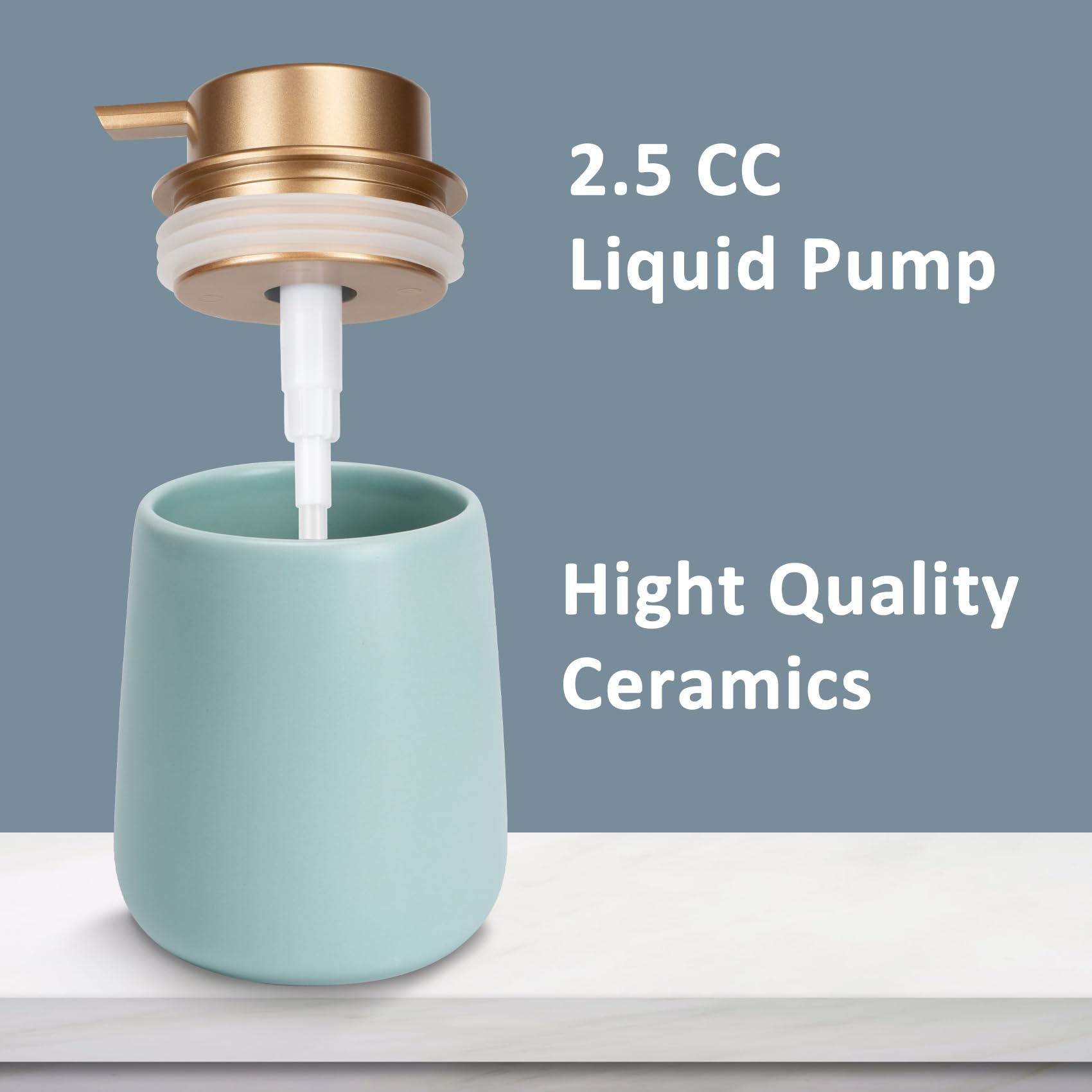 Toozfo Soap Dispenser Ceramic With Easy-To-Press Pump Hand Lotion Liquid Dispenser For Shampoo Bathroom Kitchen 12 Oz