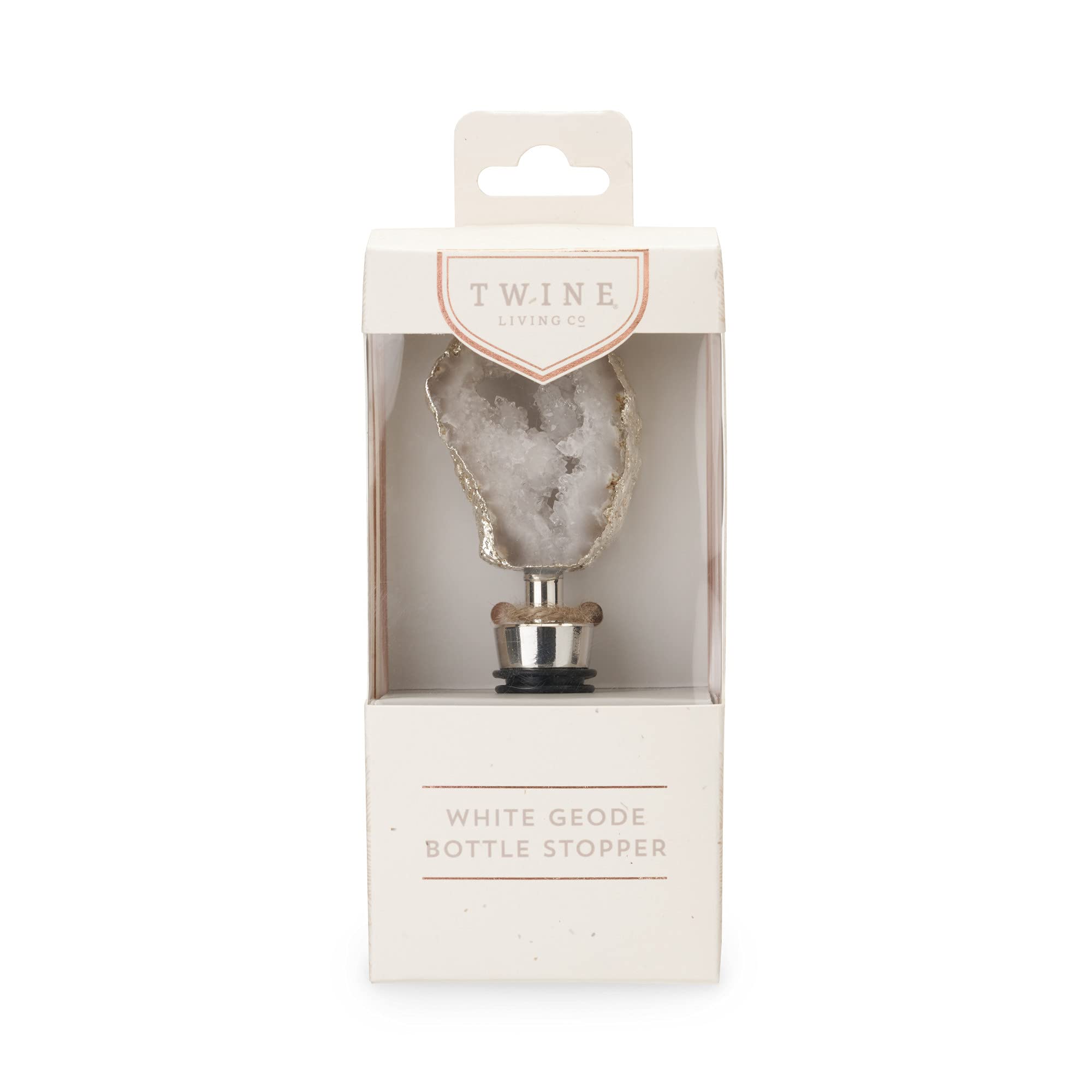 Twine White Geode Bottle Metal Stoppers