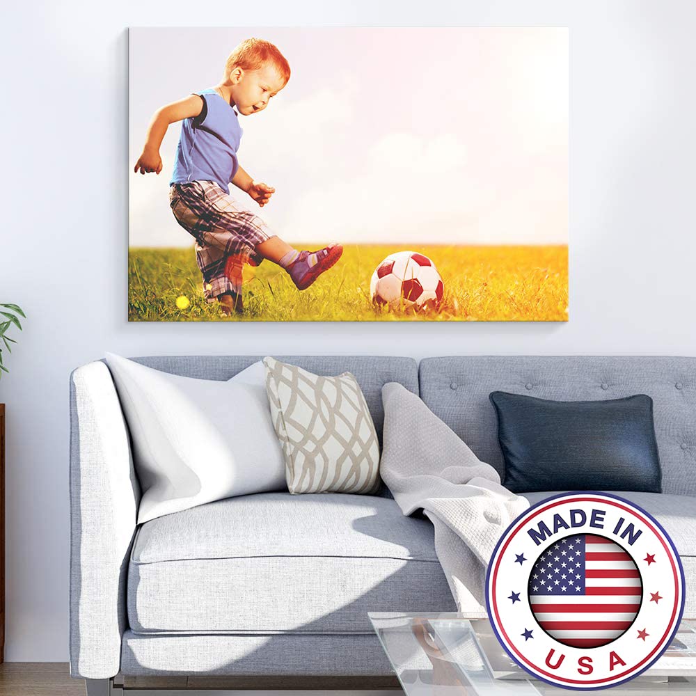Custom Canvas Prints With Your Photos For Kids Aging, Personalized Canvas Pictures For Wall To Print Framed 8X10 Inches
