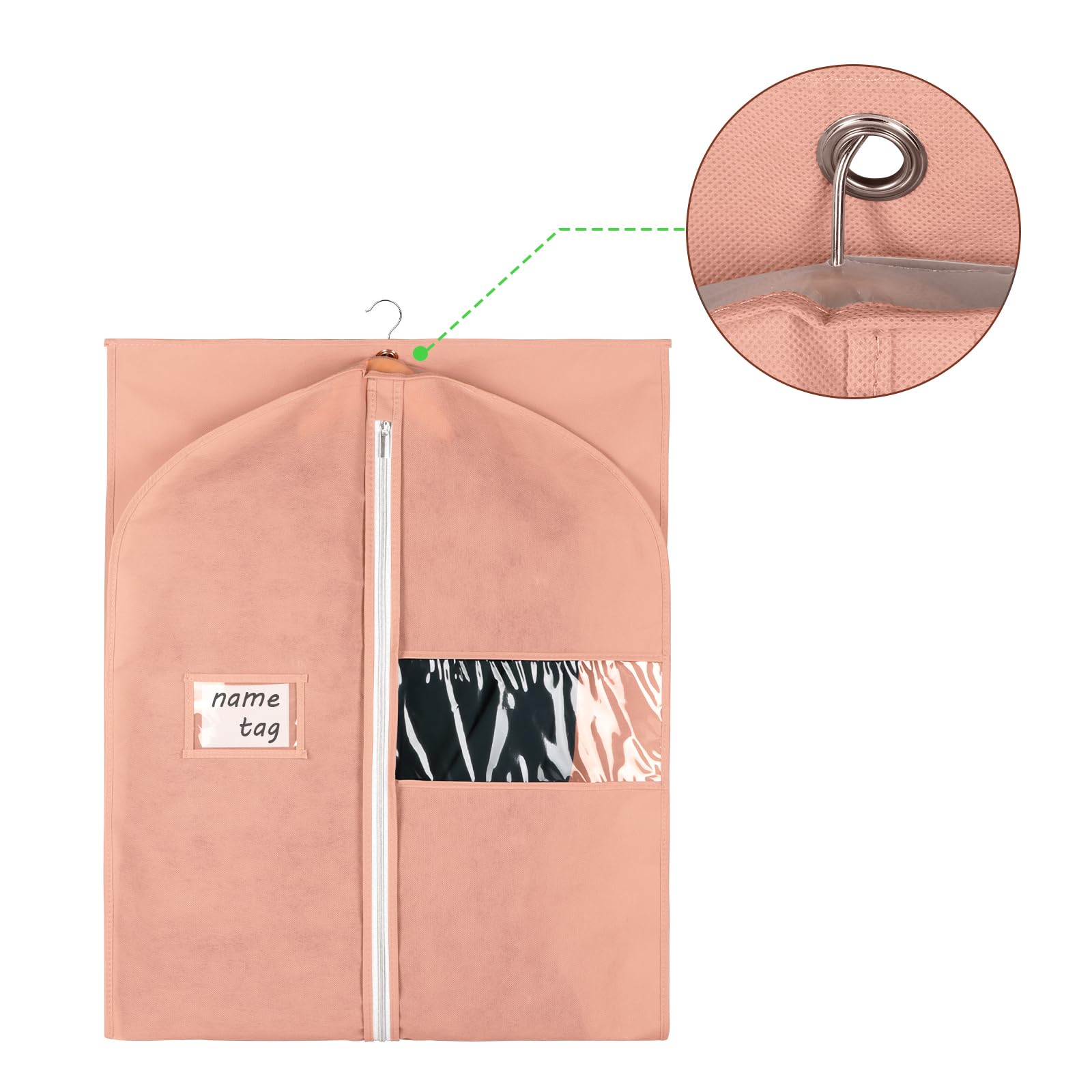 Keegh Garment Bags For Hanging Clothes 60'' (Set Of 6) Dress Garment Bags For Storage Suit Bags For Closet With Zipper And Eye-H