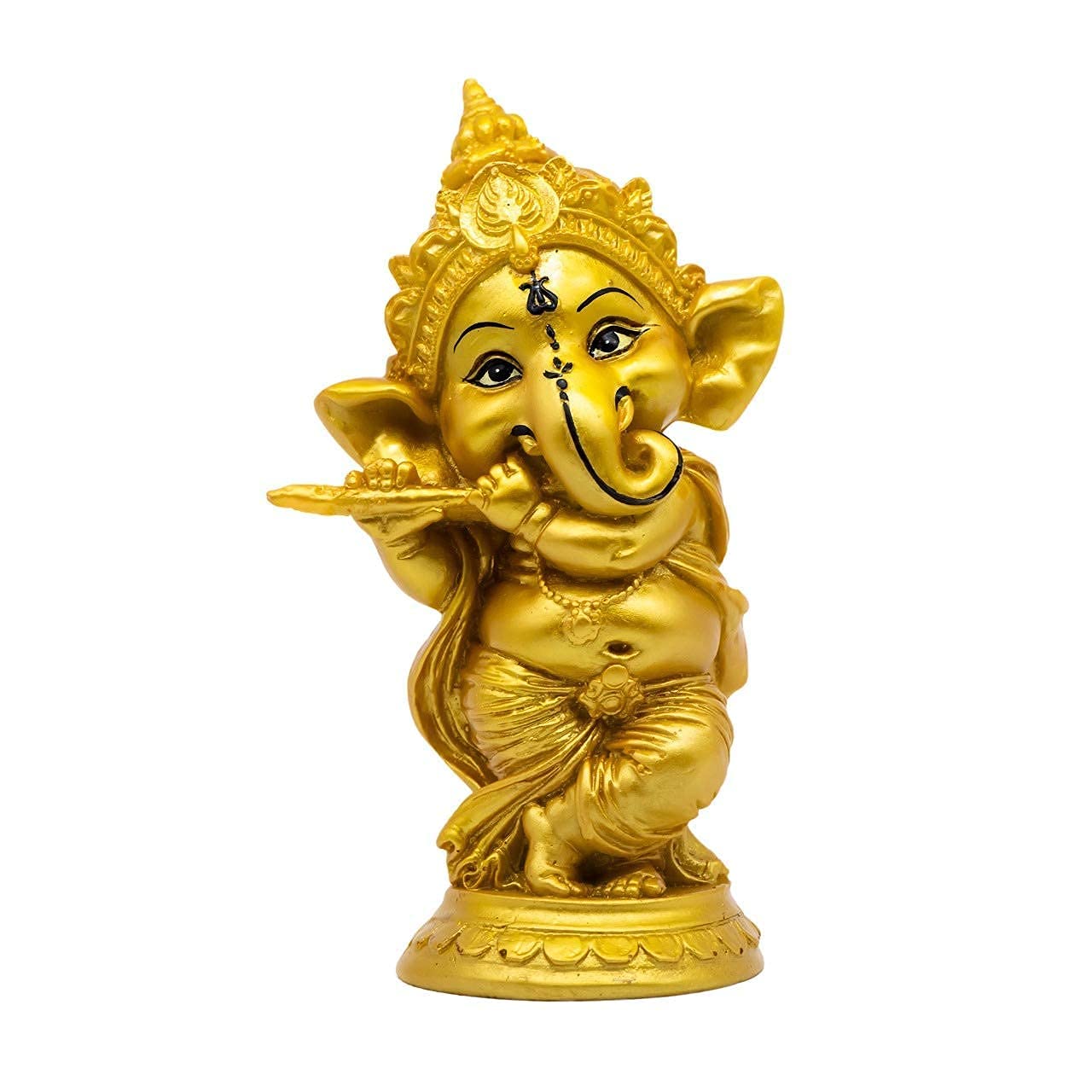 Sr Decor Ganesha Statues For Car Dash Board, Pooja & Gift, Ganesha Murti, Idol, Lord Lord Ganesha For Home & Office Decor (Gold