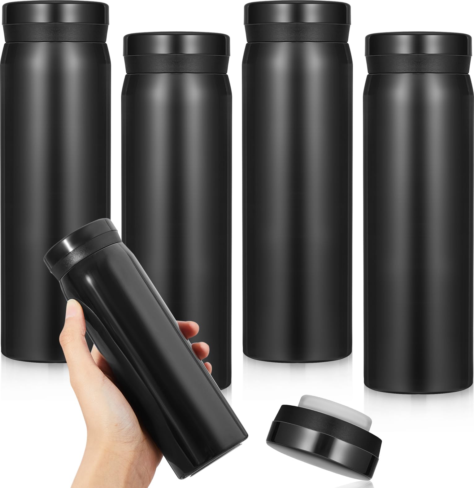 Dandat 4 Pack 10 oz Mini Stainless Steel Water Bottle Vacuum Insulated Cups