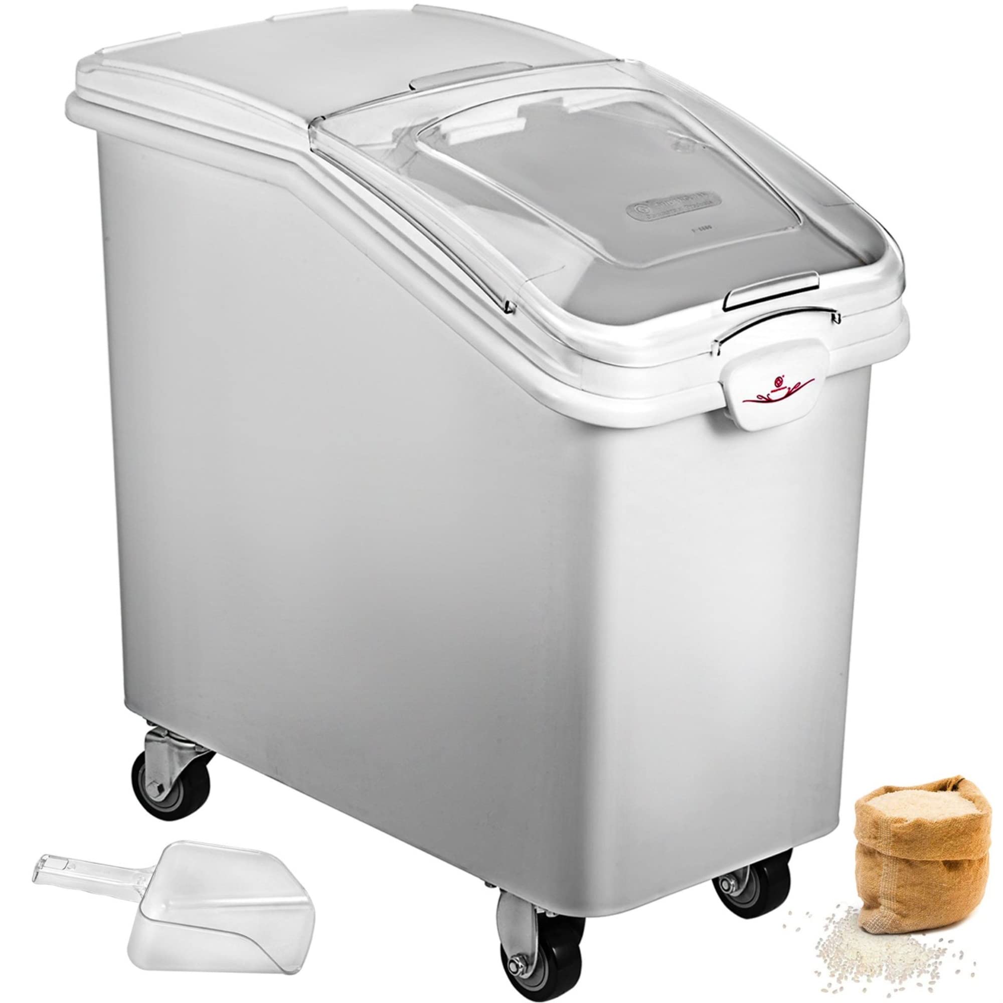 Vevor 21 Gallon Ingredient Bin With Scoop 400 Cup Ingredient Bin With Sliding Lid Commercial Food Storage For Kitchen