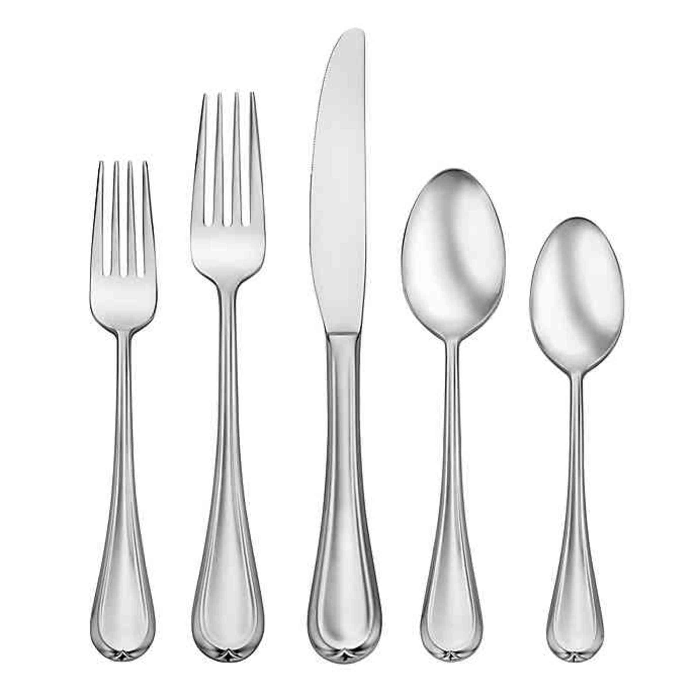 Oneida Clariat Piece Fine Flatware Set, 20 Count, Metallic