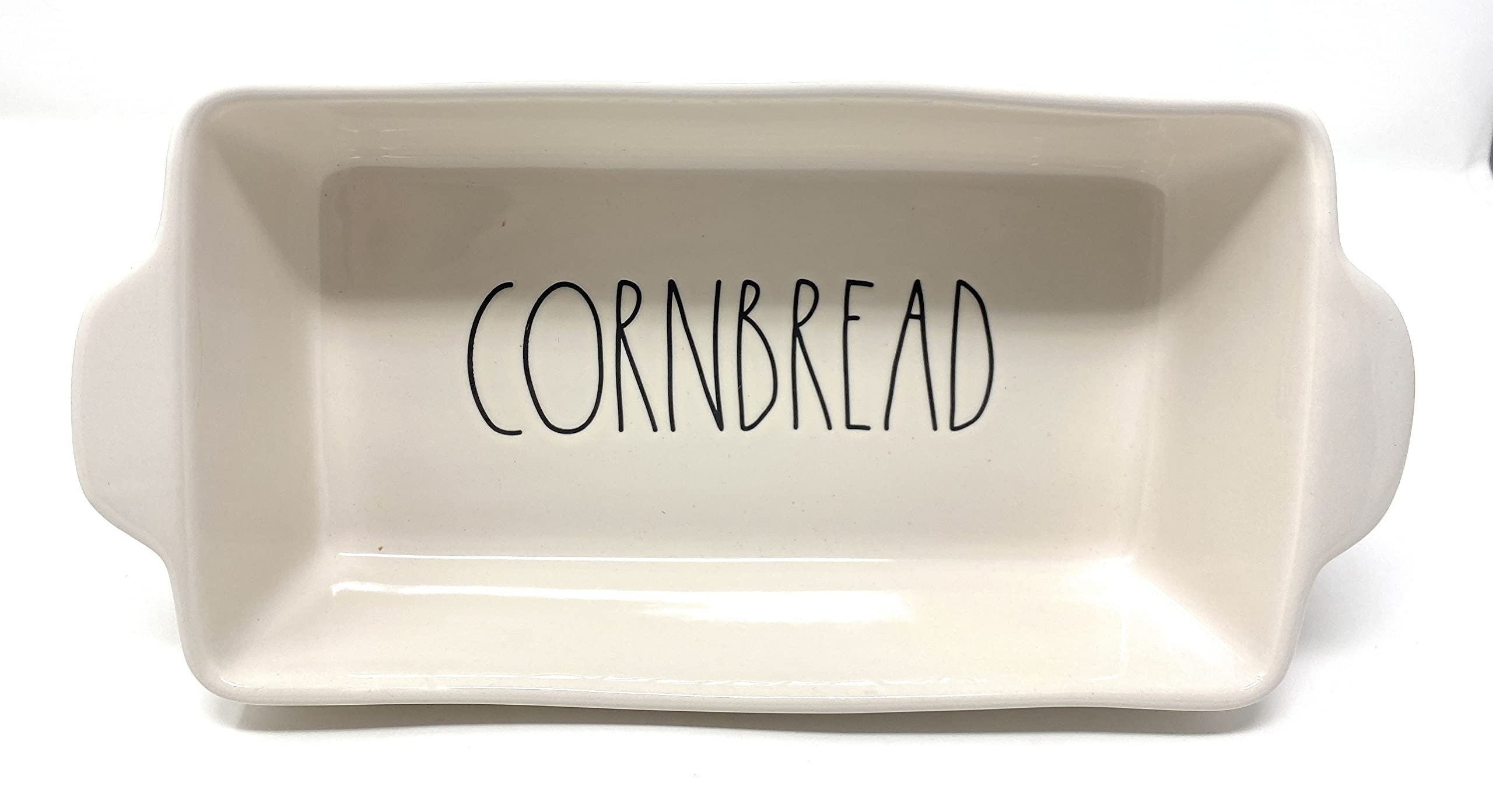 Rae Dunn CORNBREAD White Ceramic Baker and Serve Dish