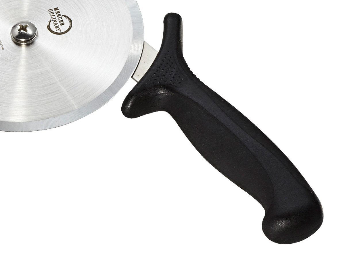 Mercer Culinary Millennia Pizza Cutter With Black Handle, 5 Inch Wheel, Stainless Steel