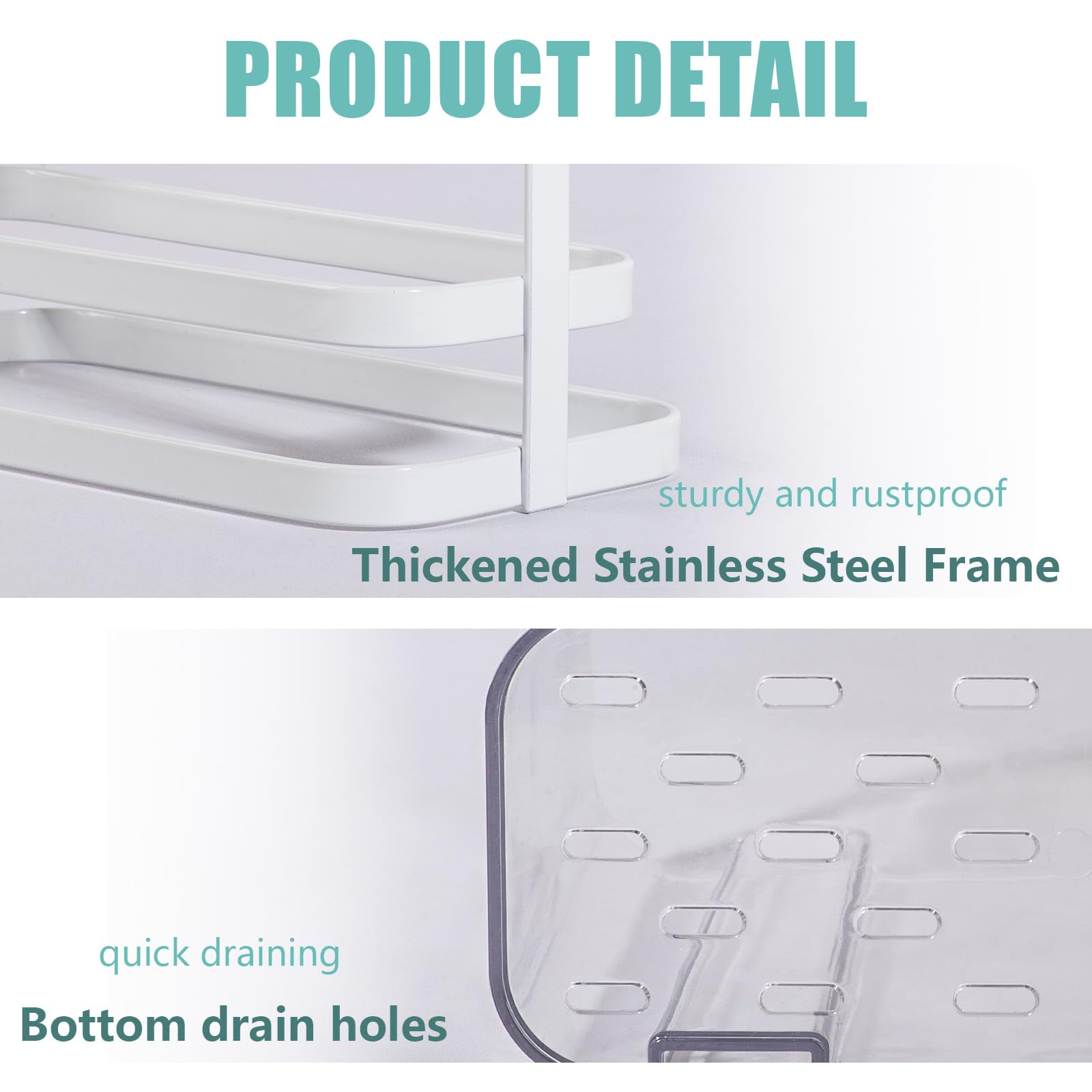 Toothbrush Holders Wall Mounted for Bathrooms, Suction Cup Electric Tooth Brush and Toothpaste Organizer Razor Holder for Shower