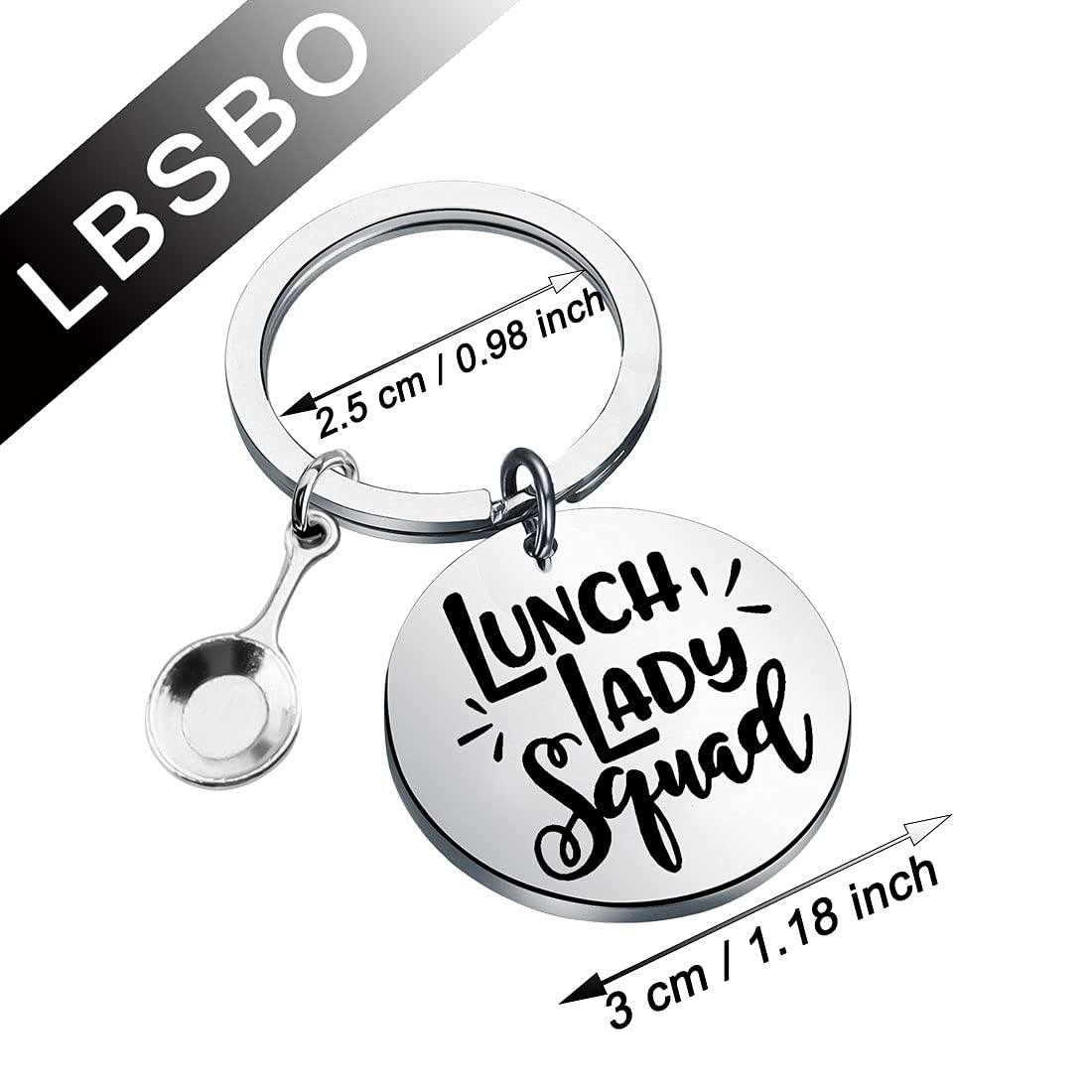 Cenwa Lunch Lady Gift Lunch Lady Squad Keychain Gift For Cafeteria Workers Back To School Gift (Lunch Lady Squad K)
