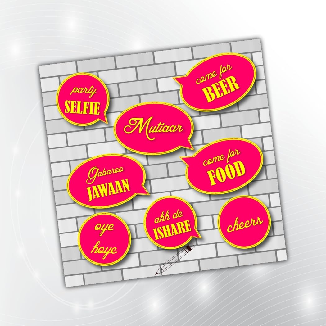 PartyStuff Props  Pink Party Speech Bubbles (8 Piece)