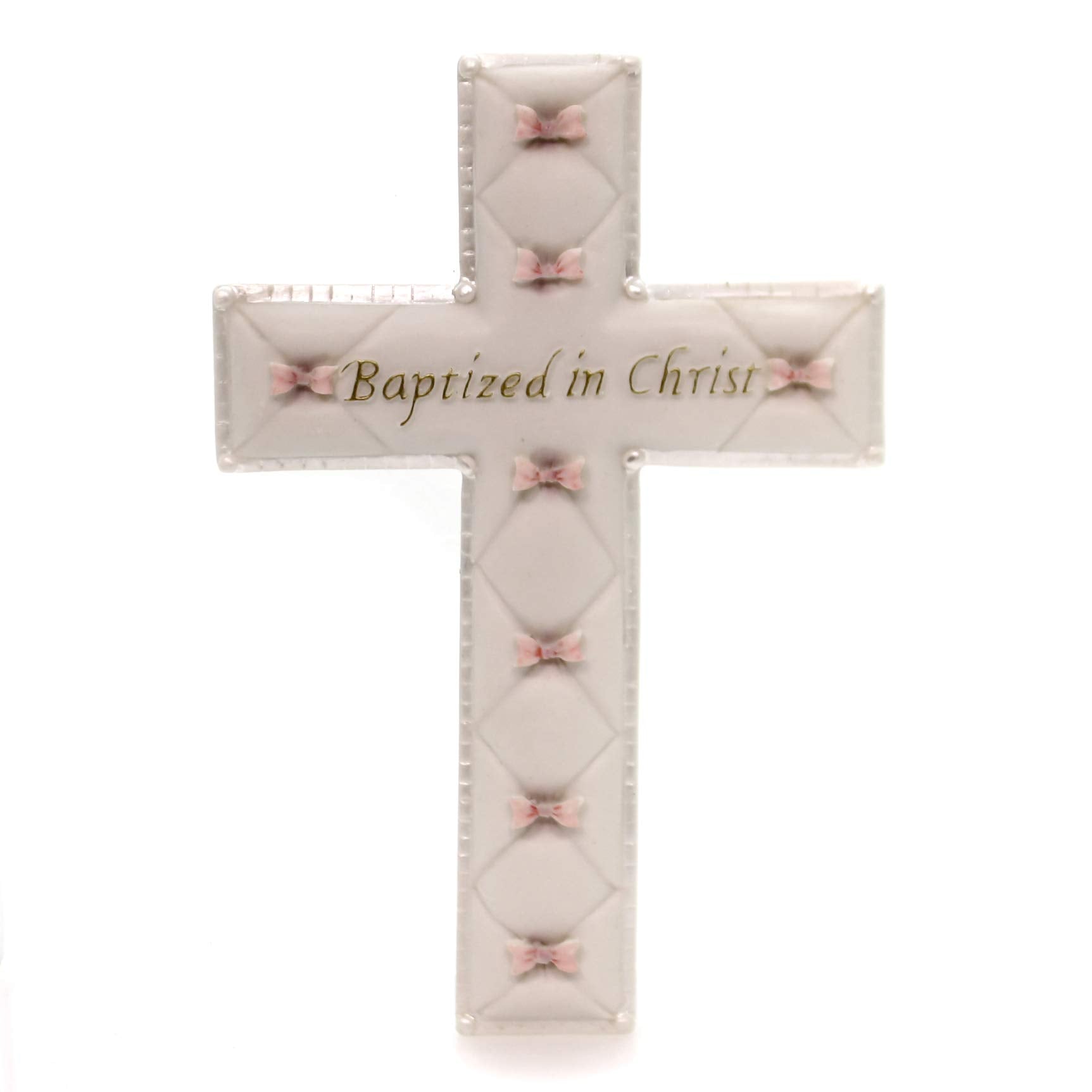 Roman Baby Nursery Baptized in Christ Baptism Wall Cross, Bless this child, Baptized in Christ, Christening Keepsake Gift (Baby 