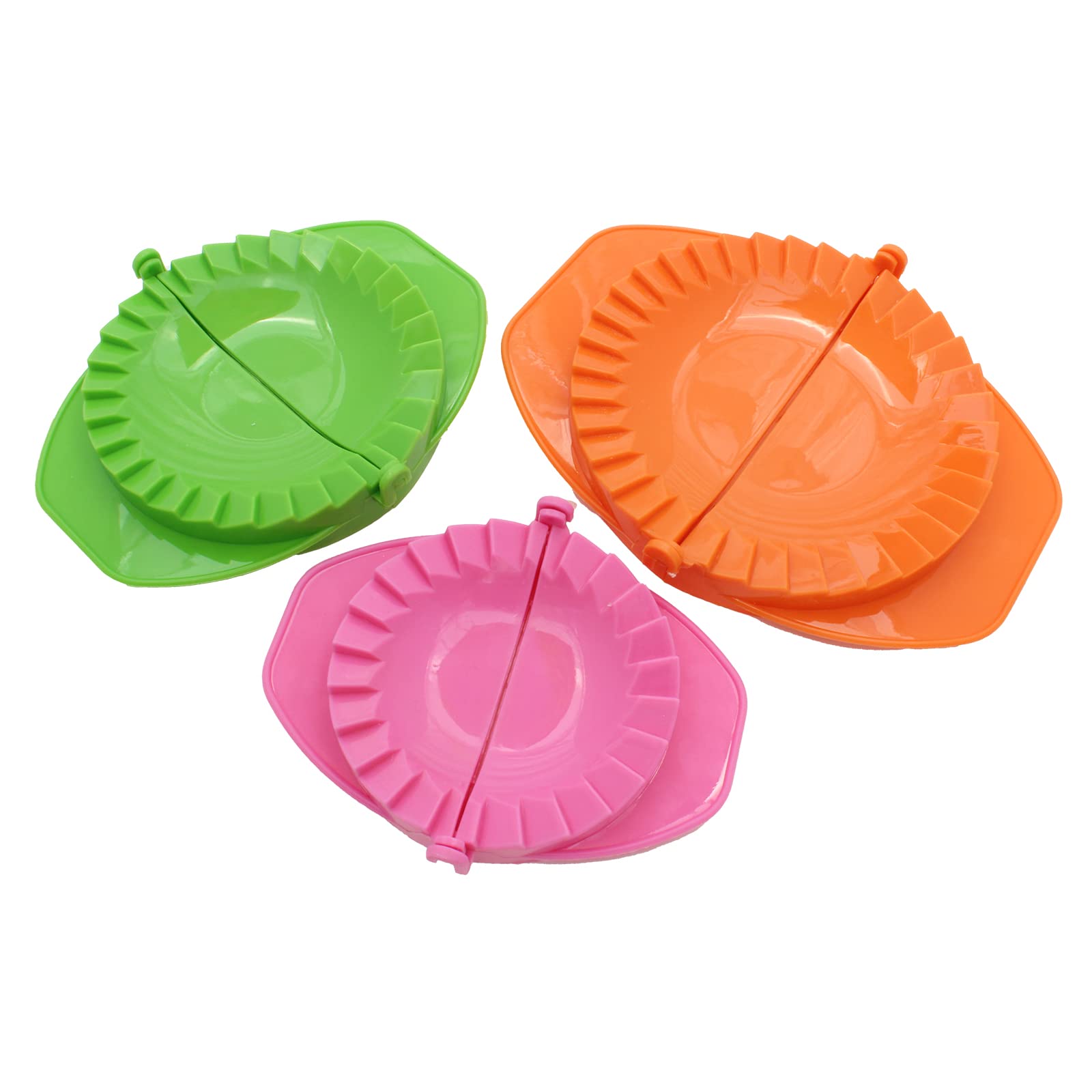 Zoie + Chloe Set Of 3 Dough Press - Plastic Pastry Shaper & Empanada Maker Press With Crimped Crust Edges - Kitchen Tools For Ma