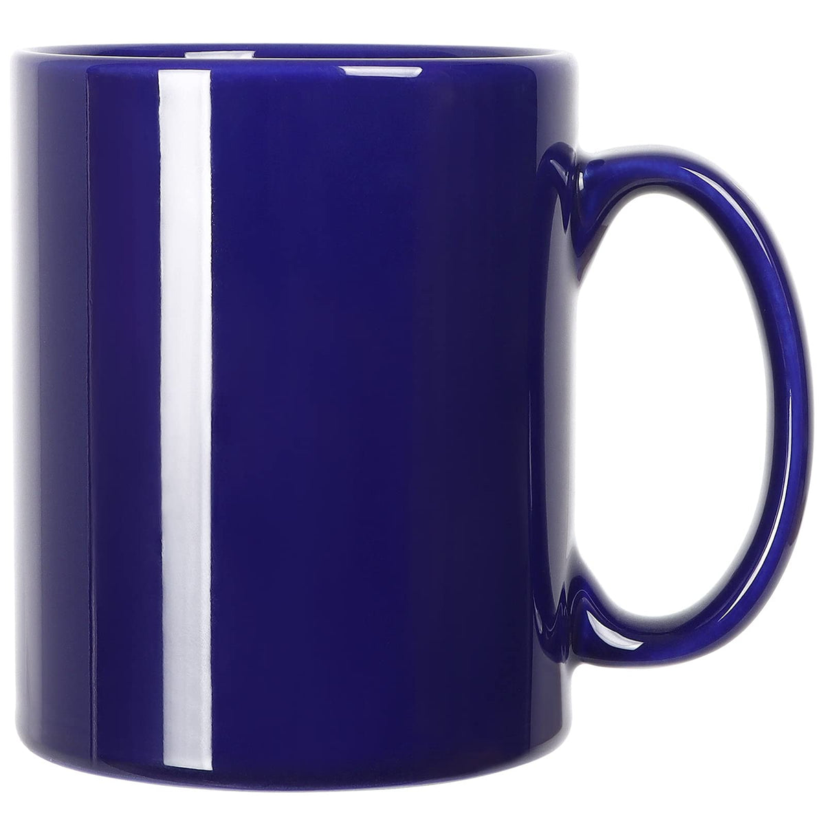 Smilatte 20 Oz Extra Large Ceramic Coffee Mug, M017 Classic Porcelain Boss Super Big Tea Cup With Handle For Office And Home, Bl