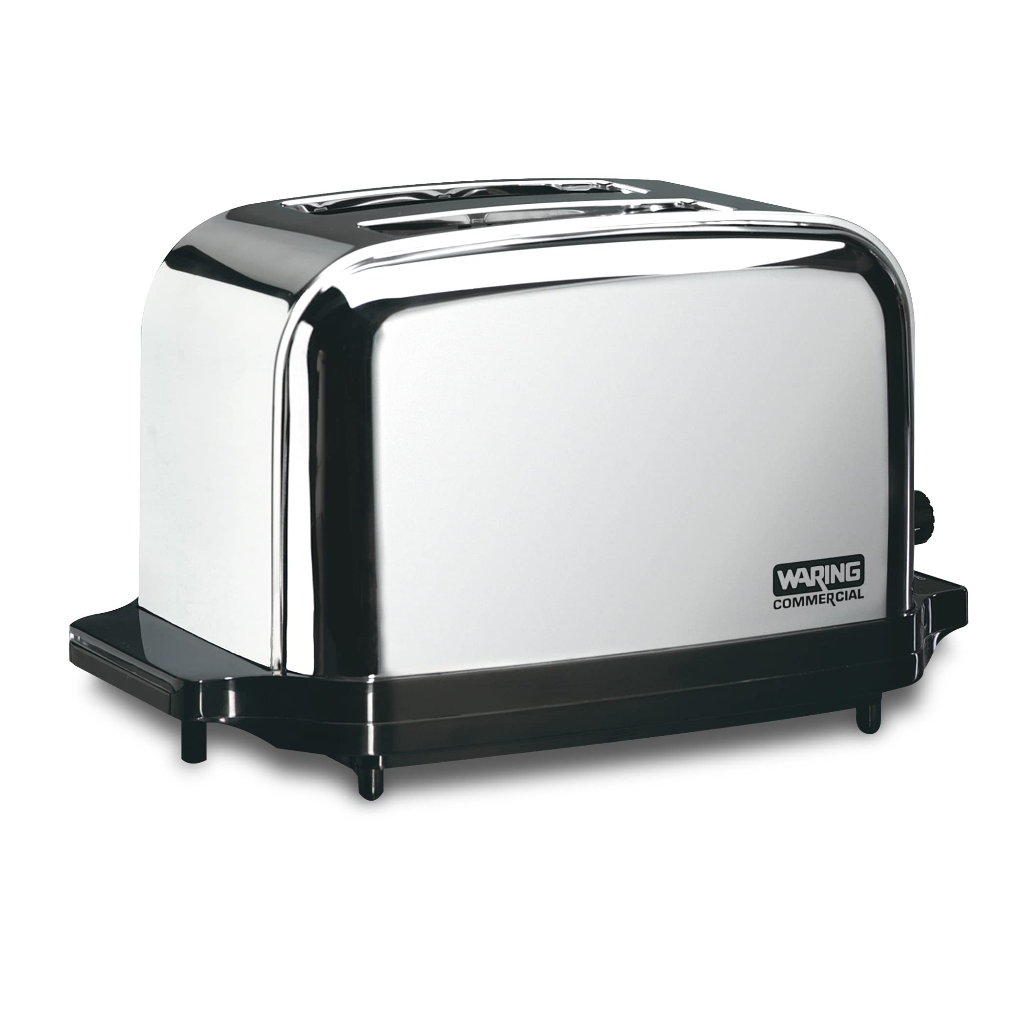 Waring Commercial Wct702 2-Slice Commercial Light Duty Pop-Up Toaster, 120V, 5-15 Phase Plug, Silver, 2-Compartment