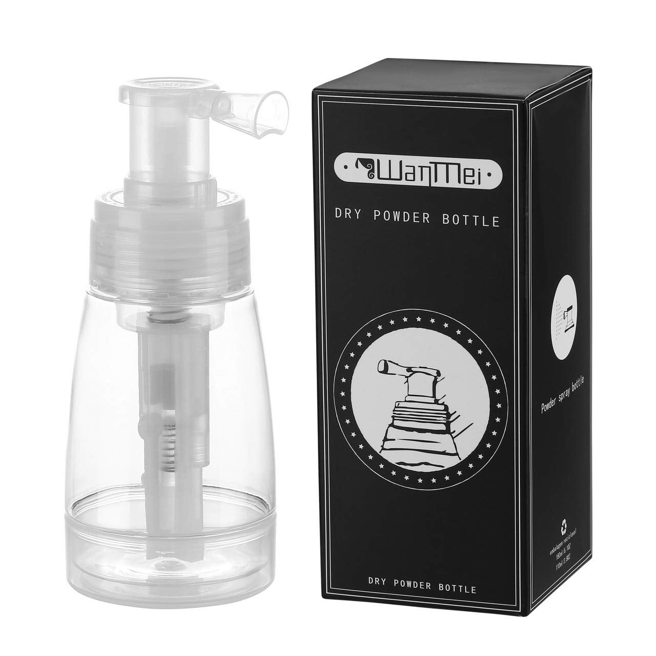 Ccbeauty Powder Spray Bottle, Barber Spray Bottle For Hair, Empty Portable Travel Cosmetics Container, Hair Fiber Applicator, Re