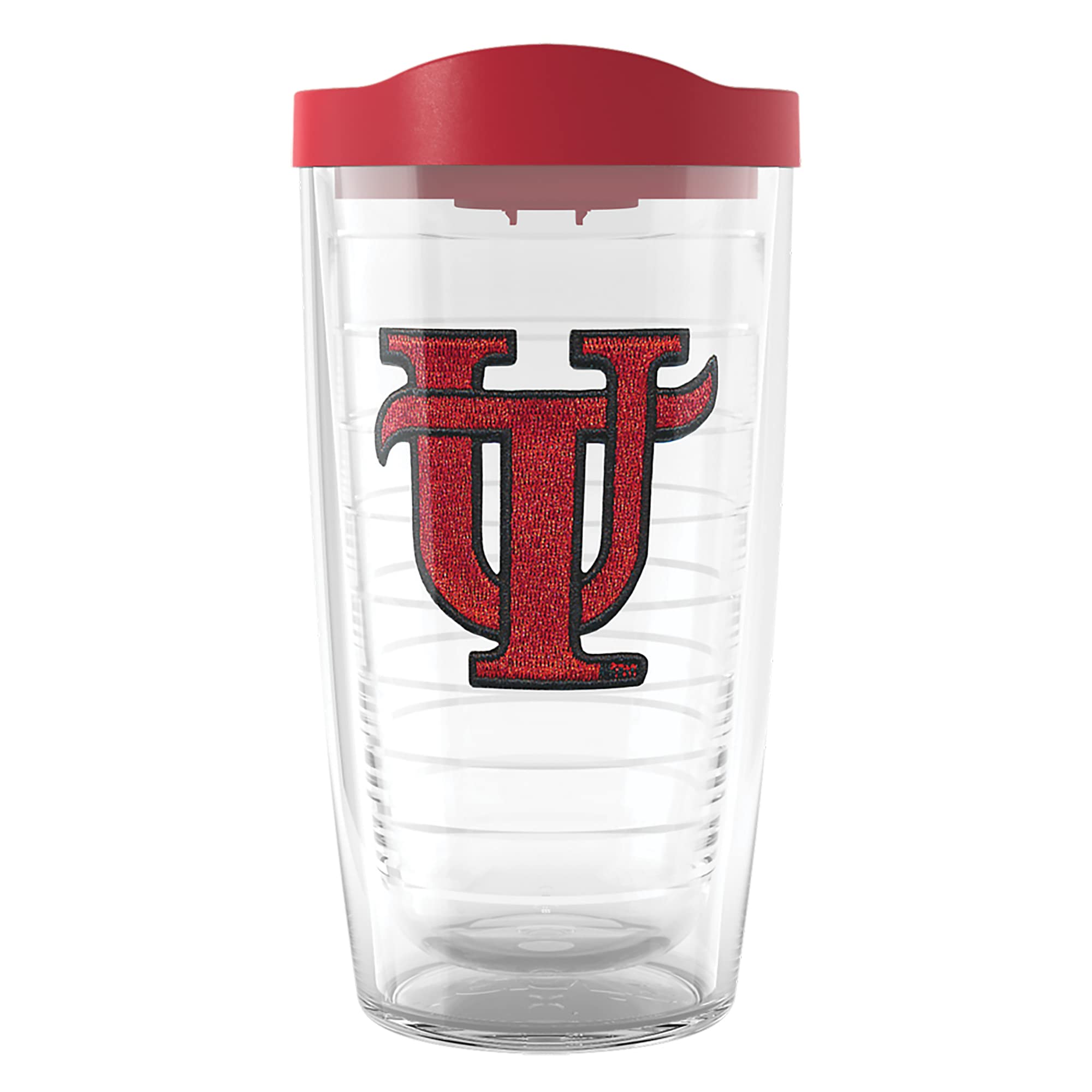 Tervis Tampa Spartans Logo Tumbler With Emblem And Red Lid 16Oz, Clear