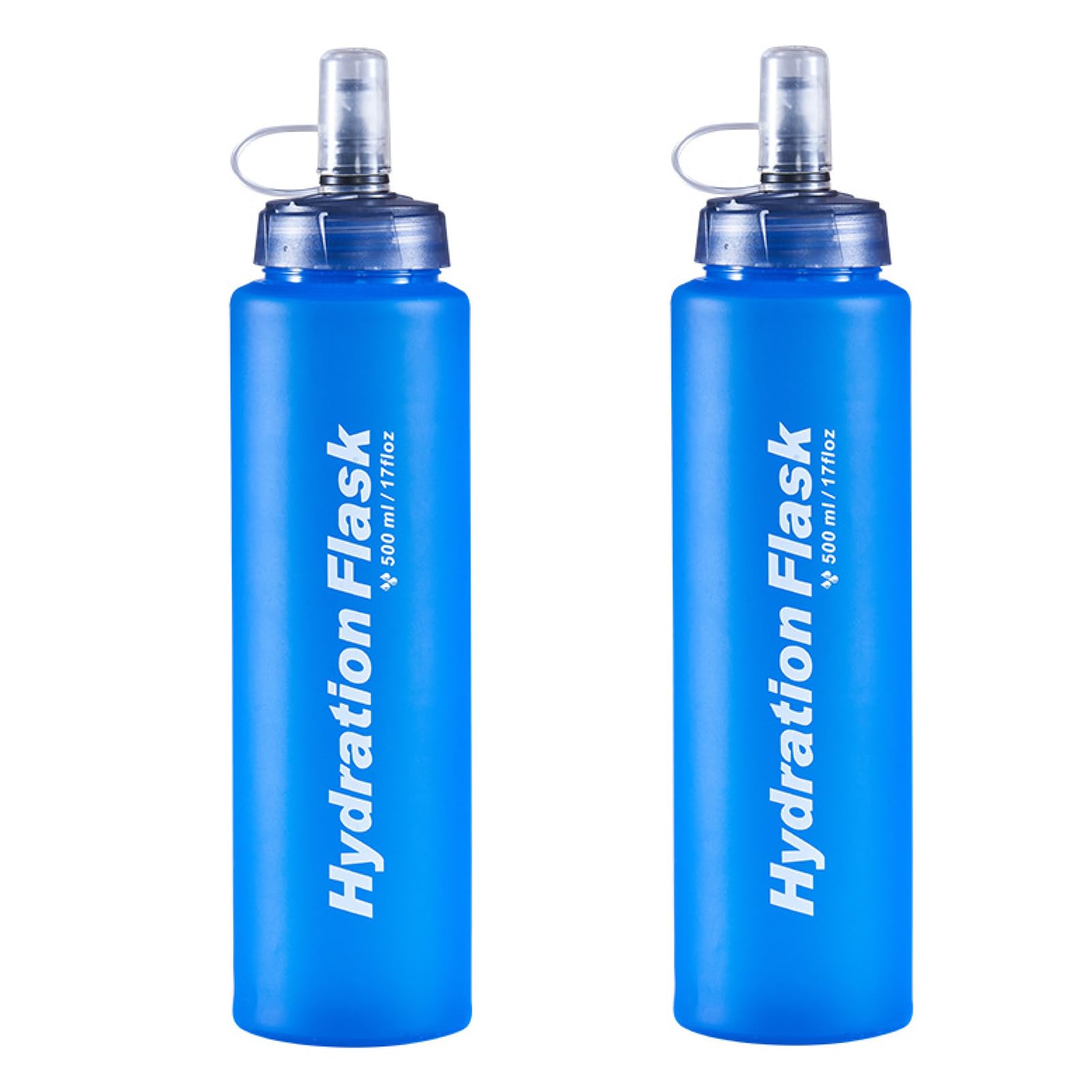Azarxis Soft Flask Collapsible TPU Running Water Bottles Handheld BPA-Free 500ml for Hydration Vest Pack Trail Hiking Cycling Cl