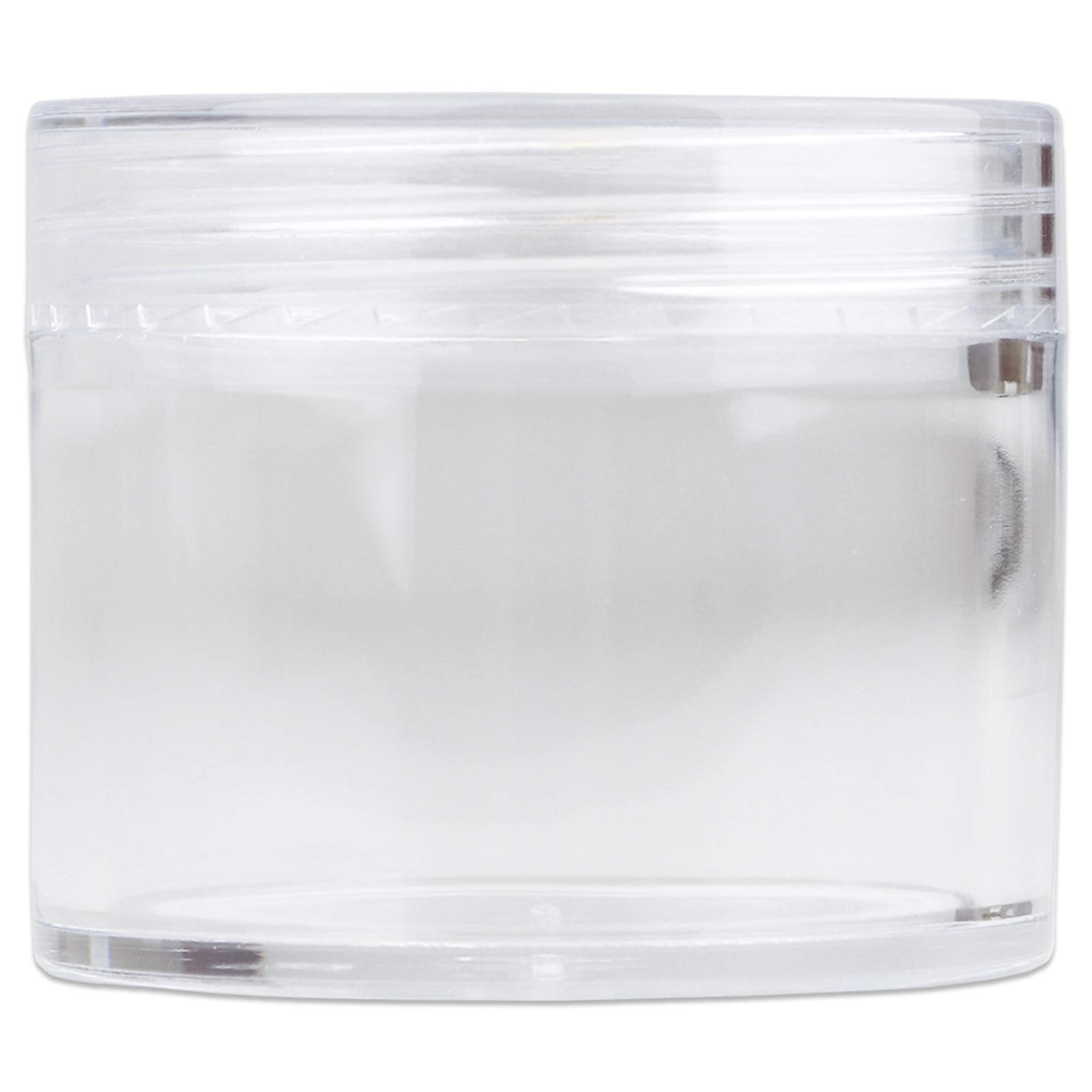 Beauticom 60 Grams/60 Ml (2 Oz) Round Clear Leak Proof Plastic Container Jars With Clear Lids For Travel Storage Makeup Cosmetic