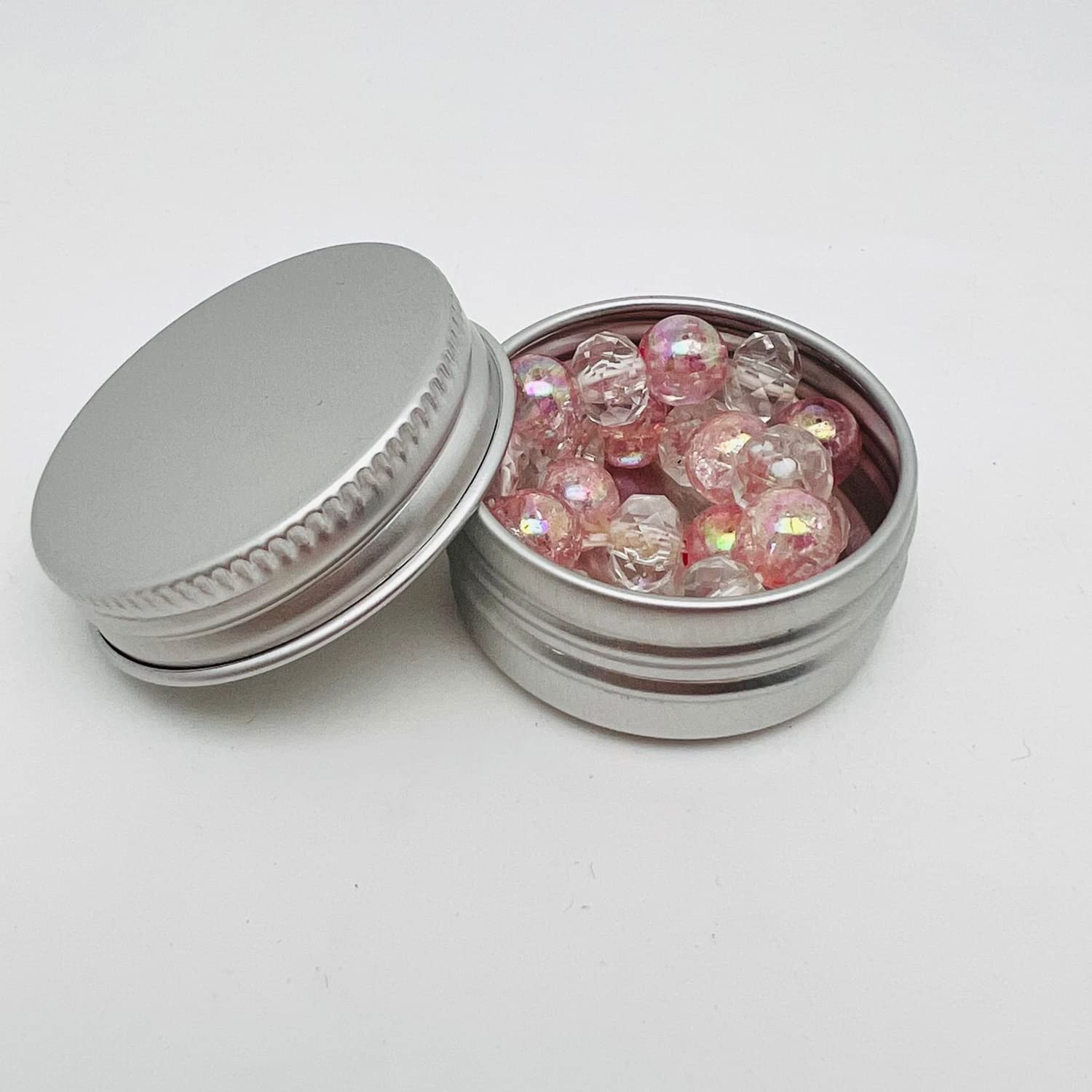 Myyzmy 20 Pack 0.5 Oz Aluminum Tin Jar With Screw Lid 15 Ml Round Refillable Containers