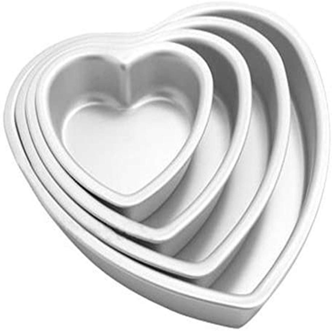 Xkong Heart-Shaped Cake Panheart Shaped Cake Mold,Heart Shaped Stainless Steel Mould,Removable Bottom Household And Kitchen Hear