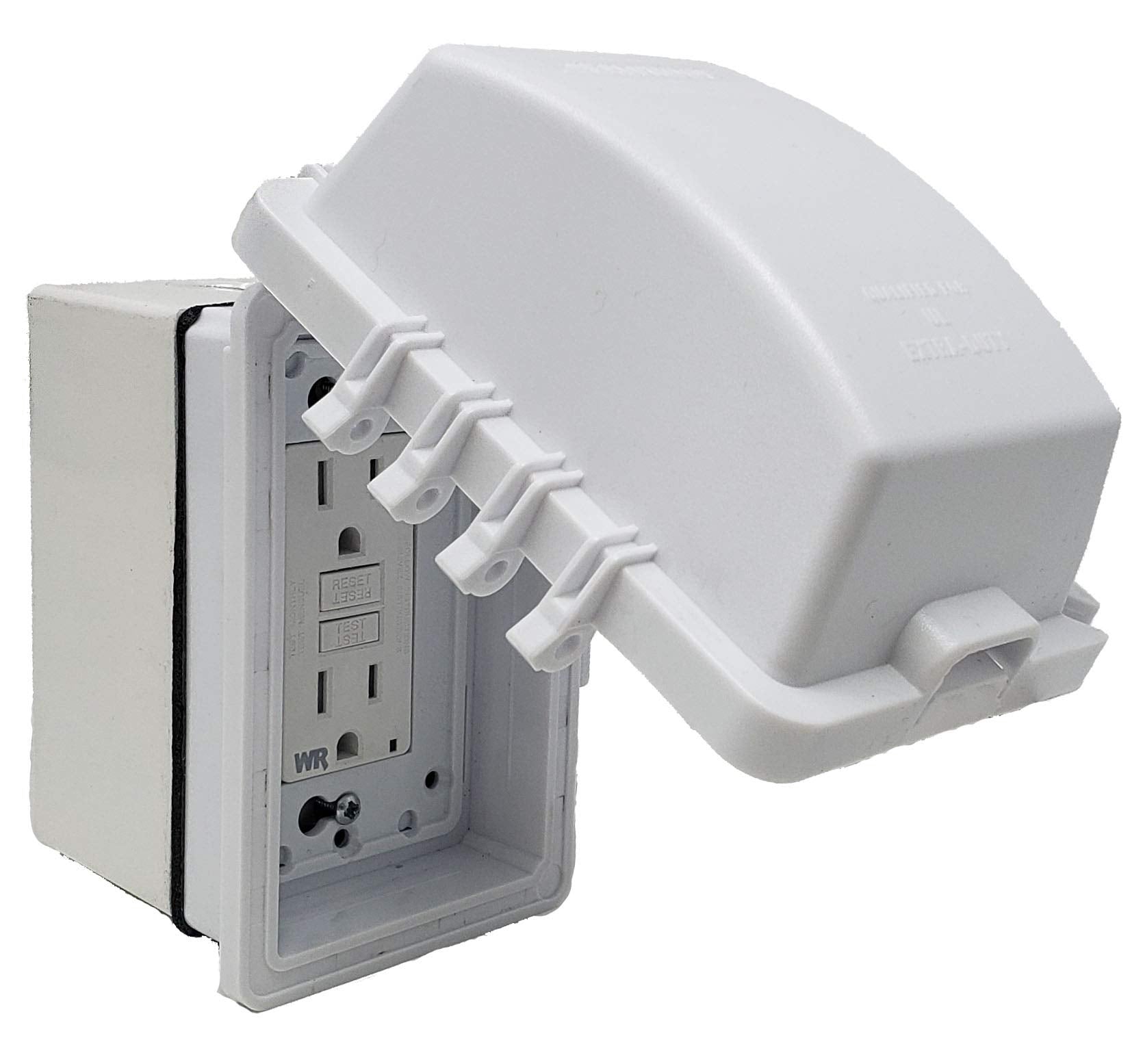 Sealproof 1-Gang Weatherproof In Use Outlet Cover  Horizontalvertical Outdoor Plug And Receptacle Protector, Lockable Bubble Cov