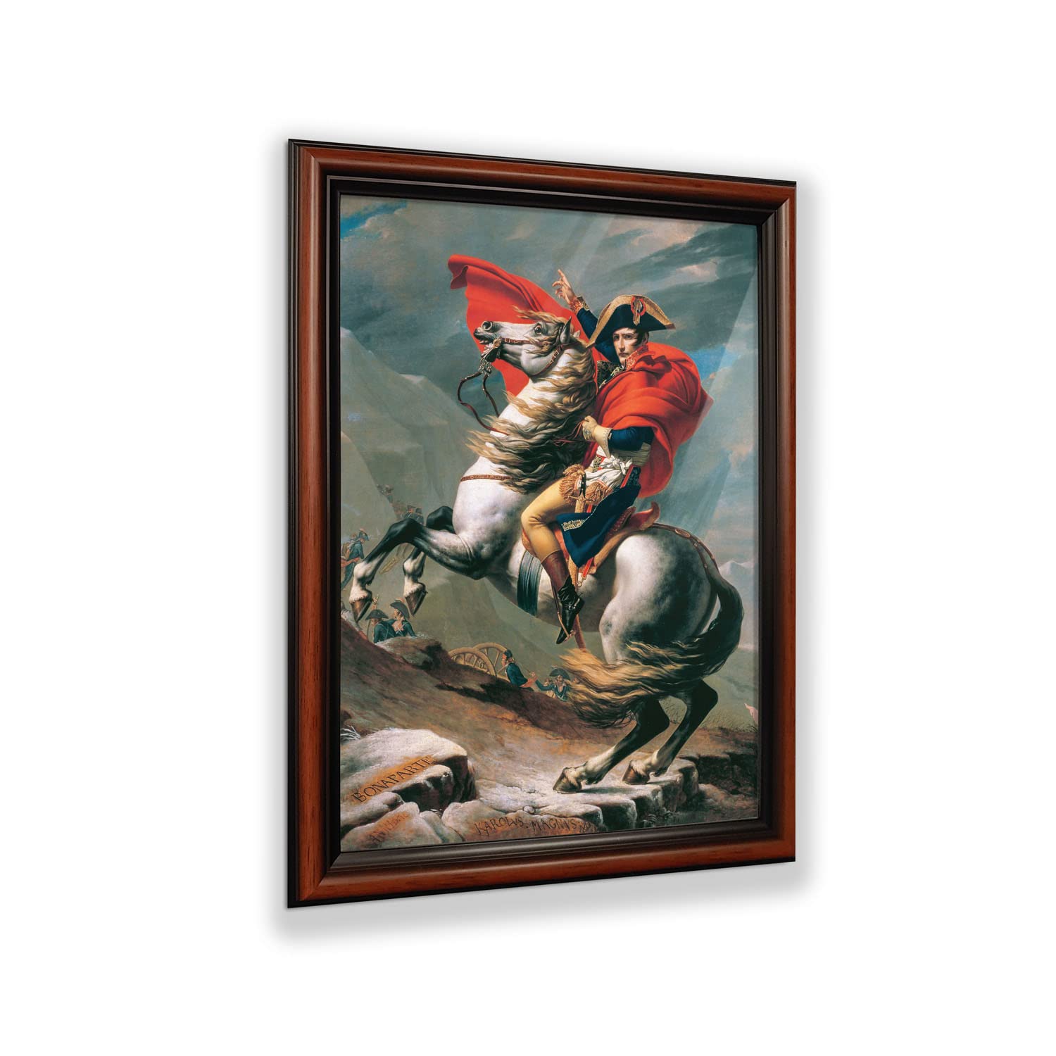 Jacques Louis David Napoleon Crossing The Alps Historical Paintings, World Famous Wall Art Collection, Framed Art Wall Decor Nap