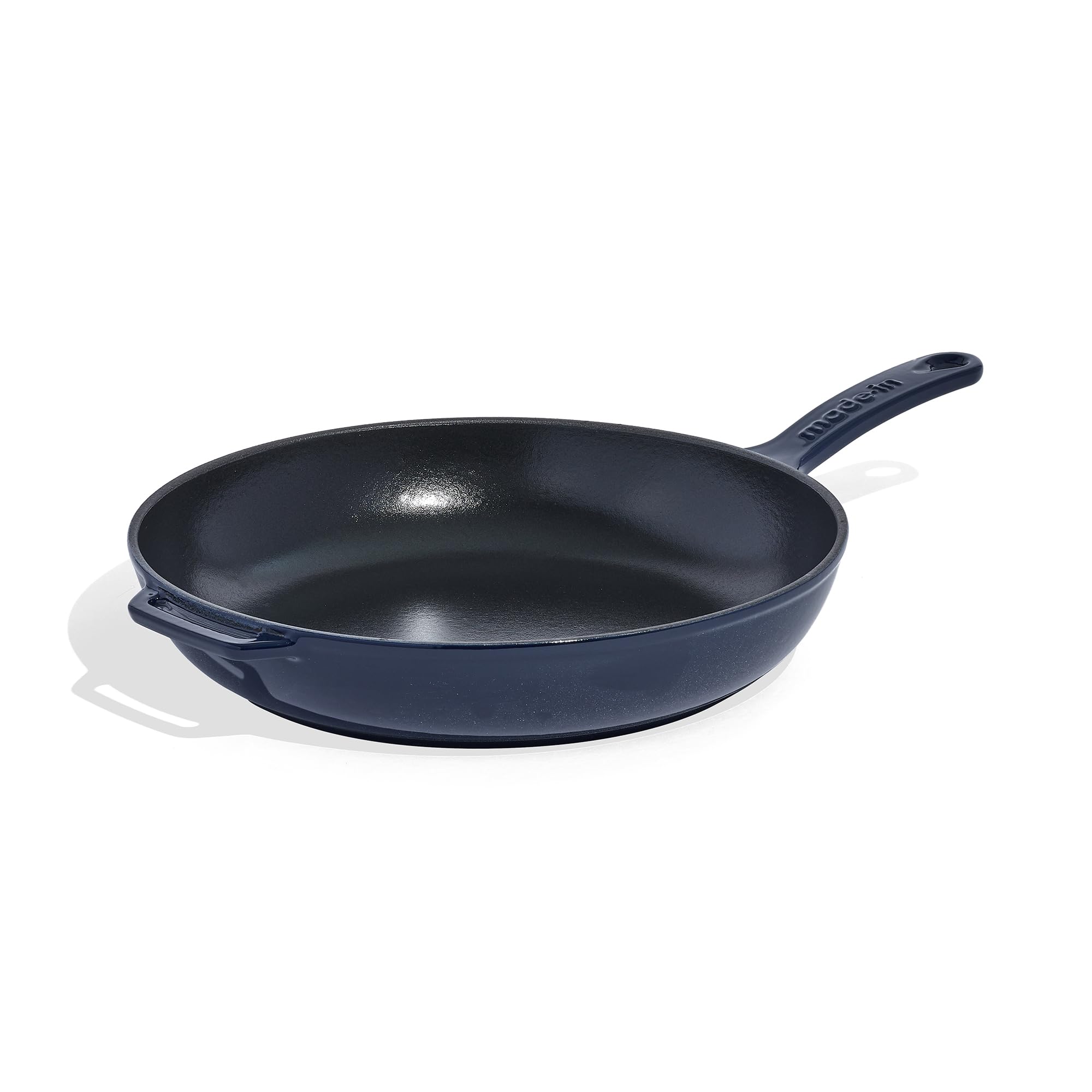 Made In Cookware - Enameled Cast Iron Skillet - Blue - Exceptional Heat Retention & Durability - Professional Cookware - Crafted