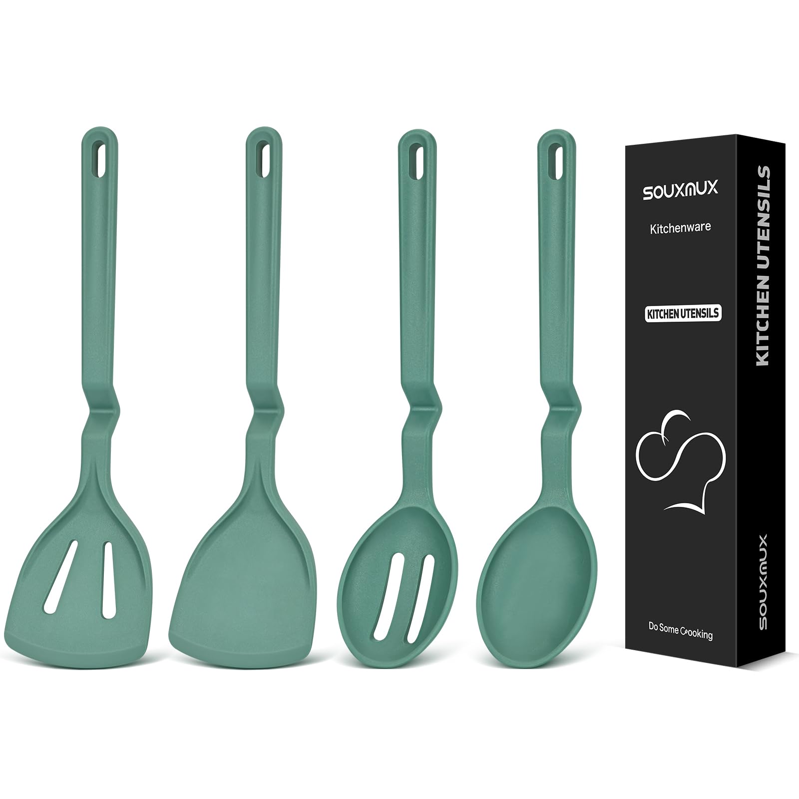 4Pack Silicone Cooking Utensils Set, VHover, Stackable, Nonstick