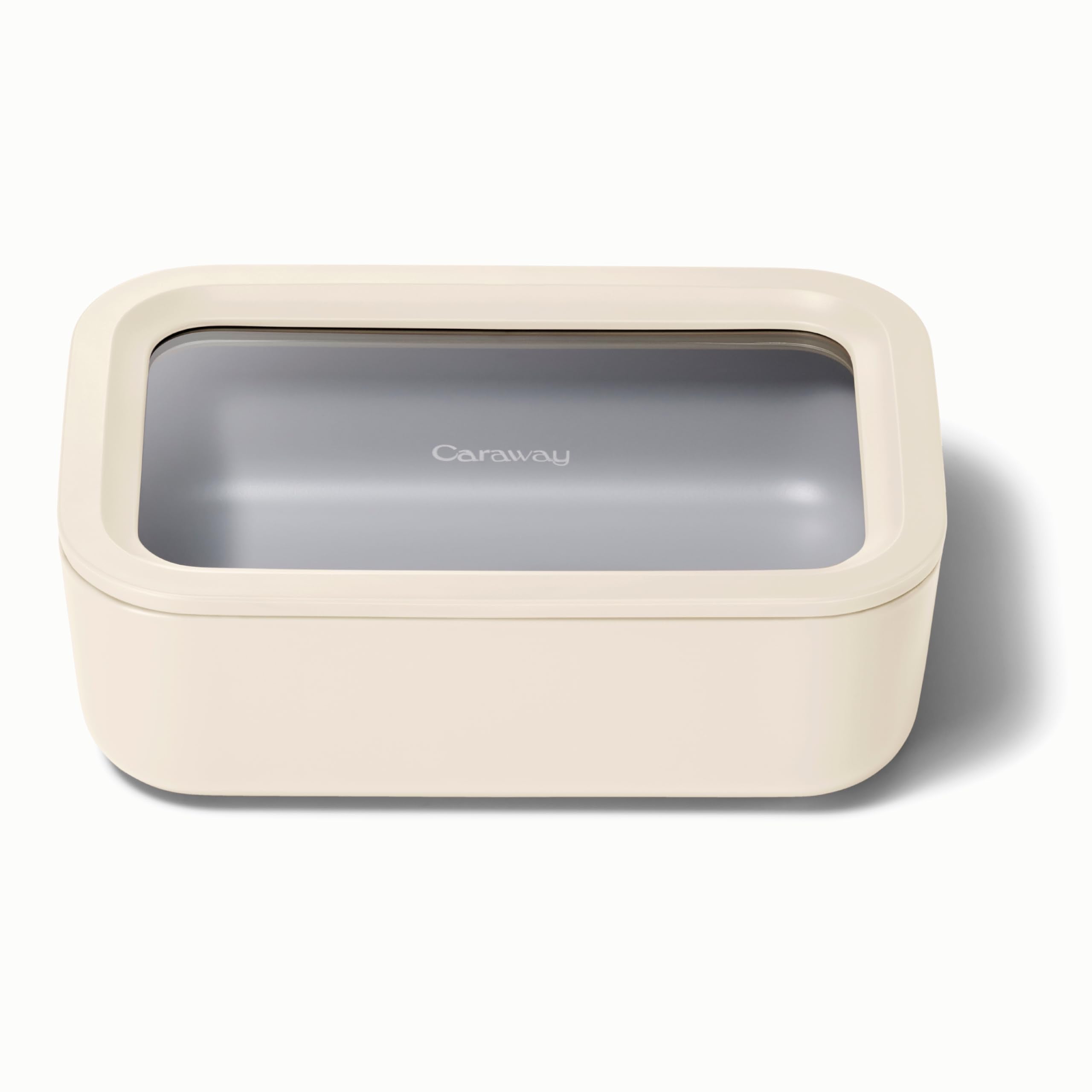 Caraway Glass Food Storage - 6.6 Cup Glass Container - Ceramic Coated Food Container - Non Stick Lunch Box Container with Lids -