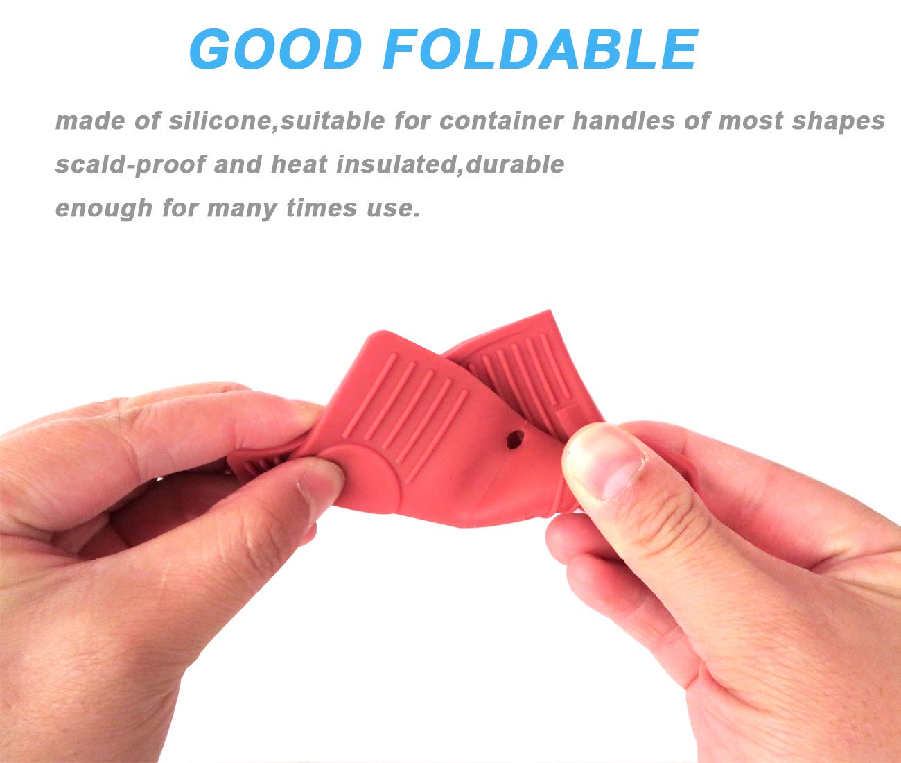 Aywfey 4 Pieces Silicone Hot Handle Holder, Heat Resistant Cast Iron Handle Cover, Cookware Grip Handle, Non Slip Pot Handle Cov