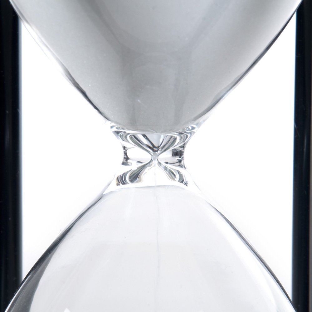 Bellaware Hourglass Sand Timer, 45 Minutes Wood Sand Clock White