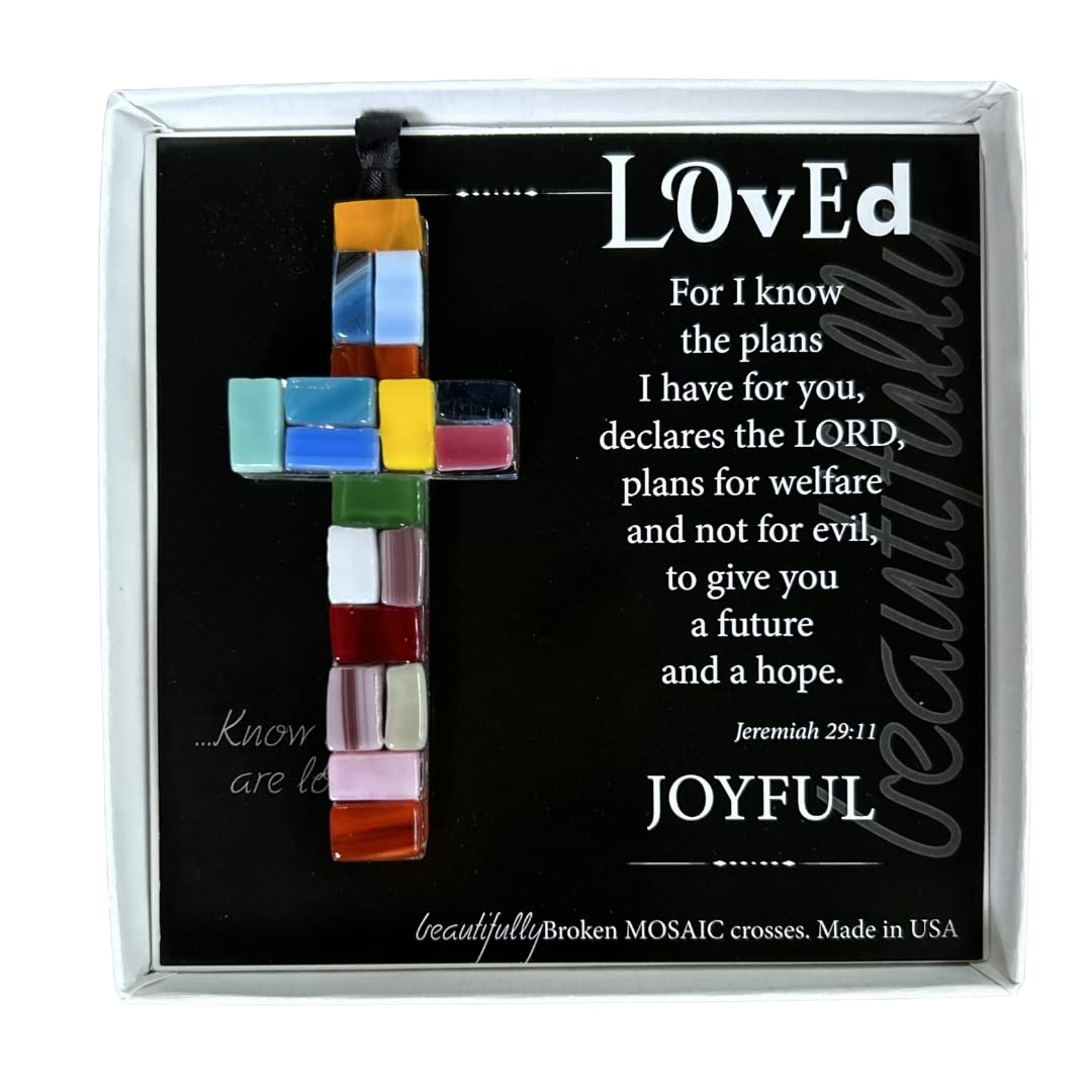Inspirational Gift: Handmade Mosaic Glass Gift Cross