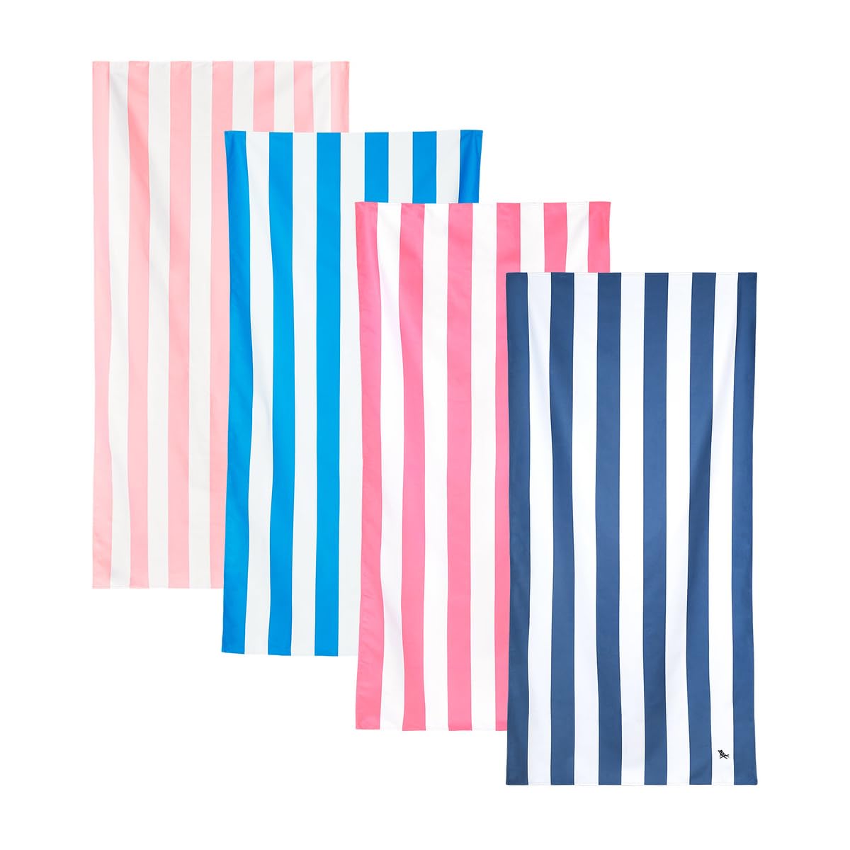 Dock & Bay Beach Towel - Quick Dry, Sand Free - Compact, Lightweight - 100% Recycled - Includes Bag - Set Of 4 - Cabana Classics